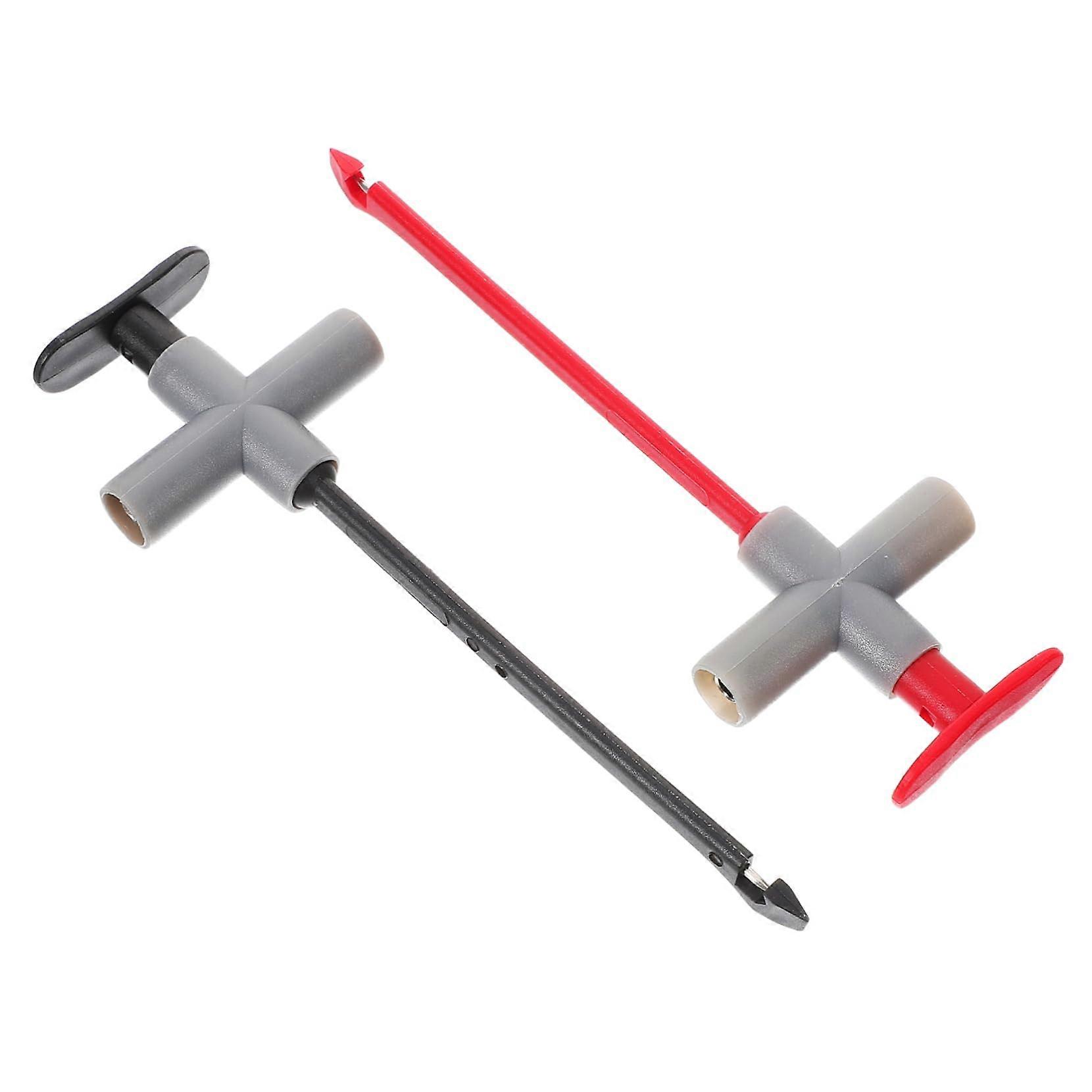 2 pieces multimeter test probes, noninterfering, compatible with common test leads for precise electrical measurements in automotive technology.