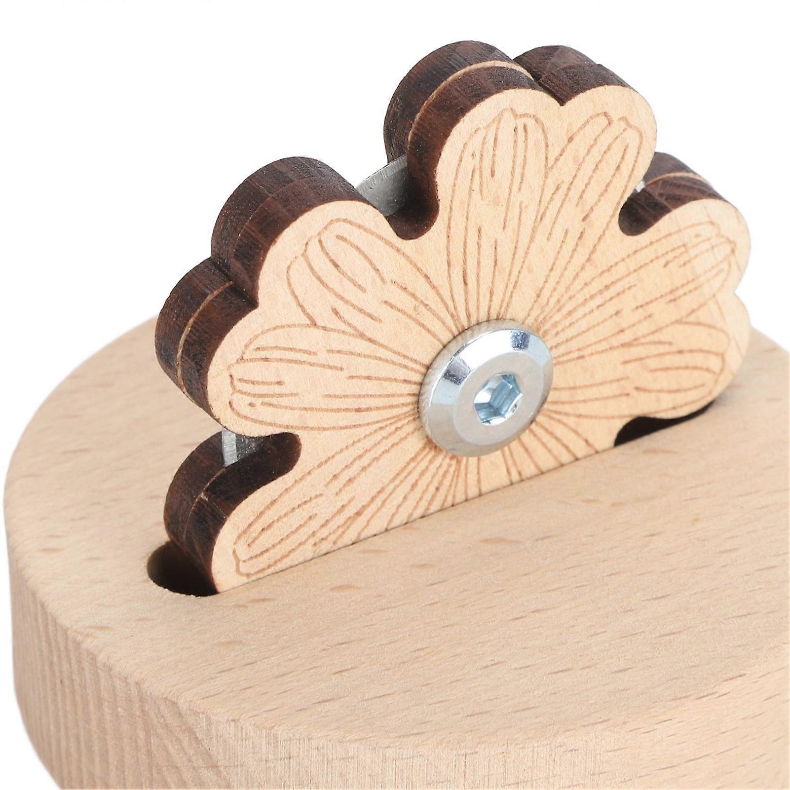 Thread Cutter Multipurpose Efficient Safe Tabletop Yarn Cutter with Blade Saver and Slip Resistance Stand for Quilting Sewing Chrysanthemum