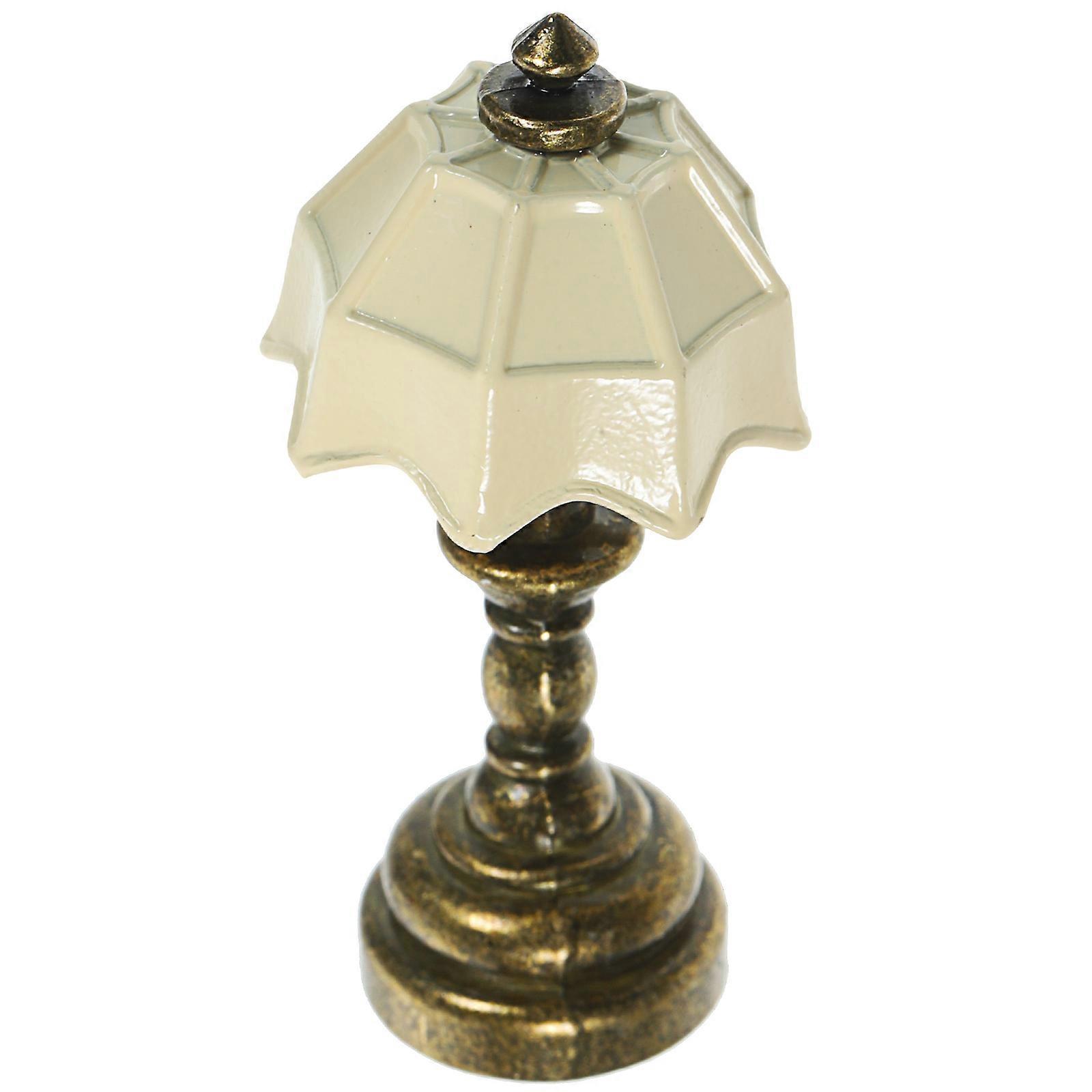 Mini Table Lamp Mini House Desk Light Retro Style Table Light Statue