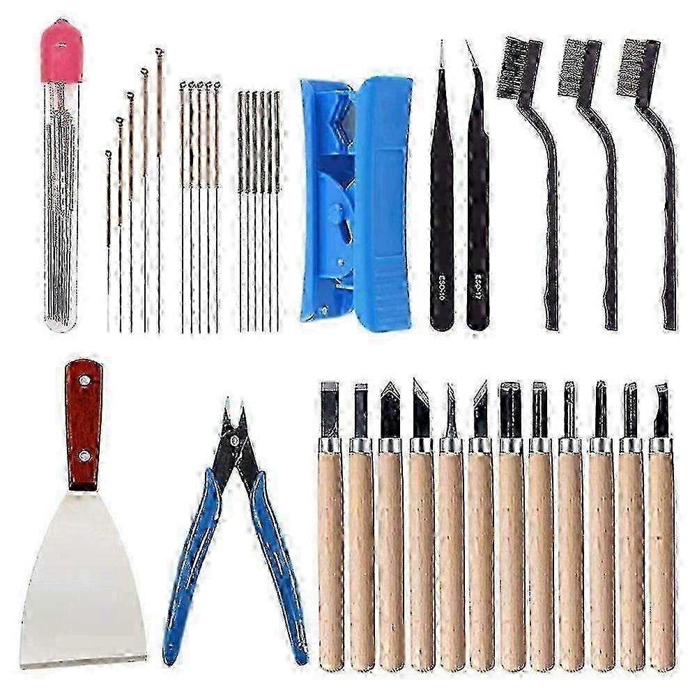 35-Piece 3D Printer Tool Kit - Perfect for Model Cleaning and Finishing
