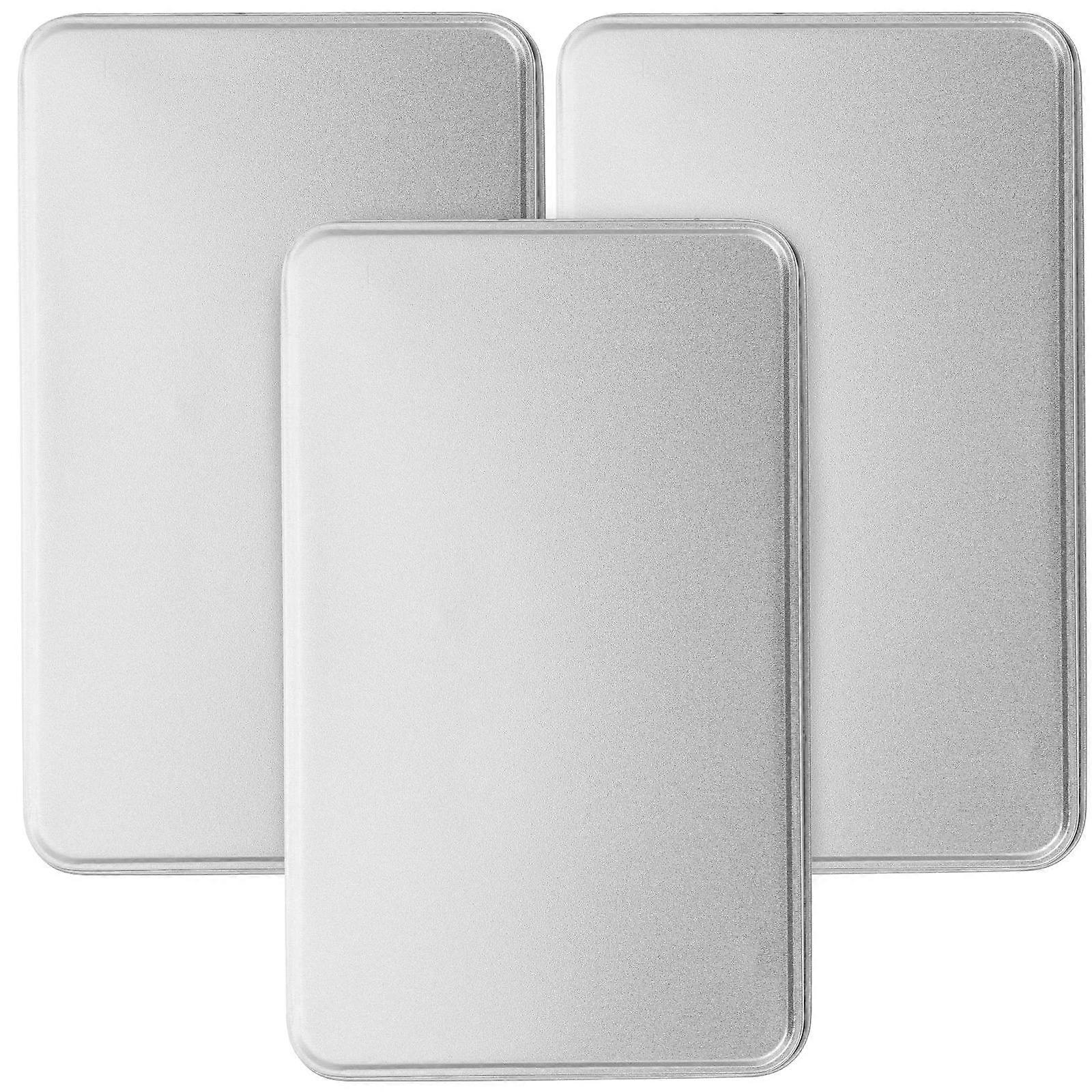 3pcs Rectangular Tin Storage Boxes with Lid – Small Tinplate Containers for Candy Organization, Home Use