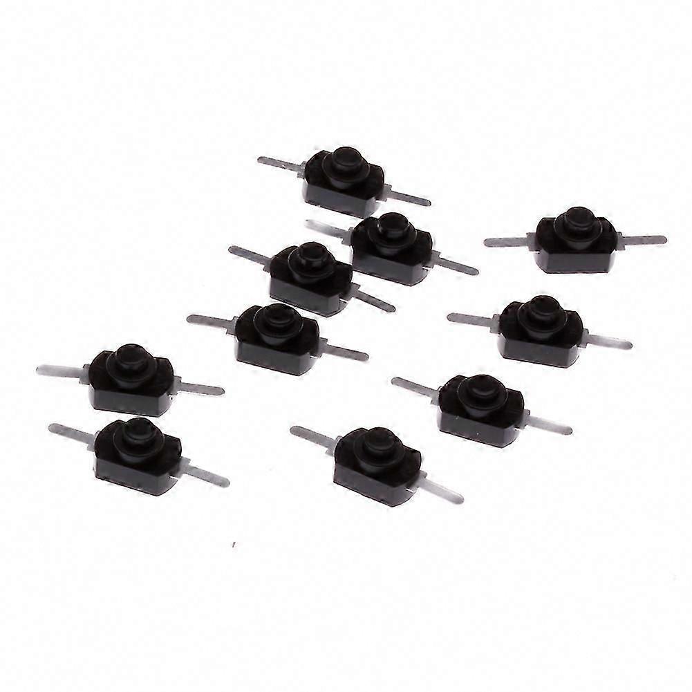 10X 1A 30V for DC 250V Black Latching On Off Mini Torch Push Button Switch New