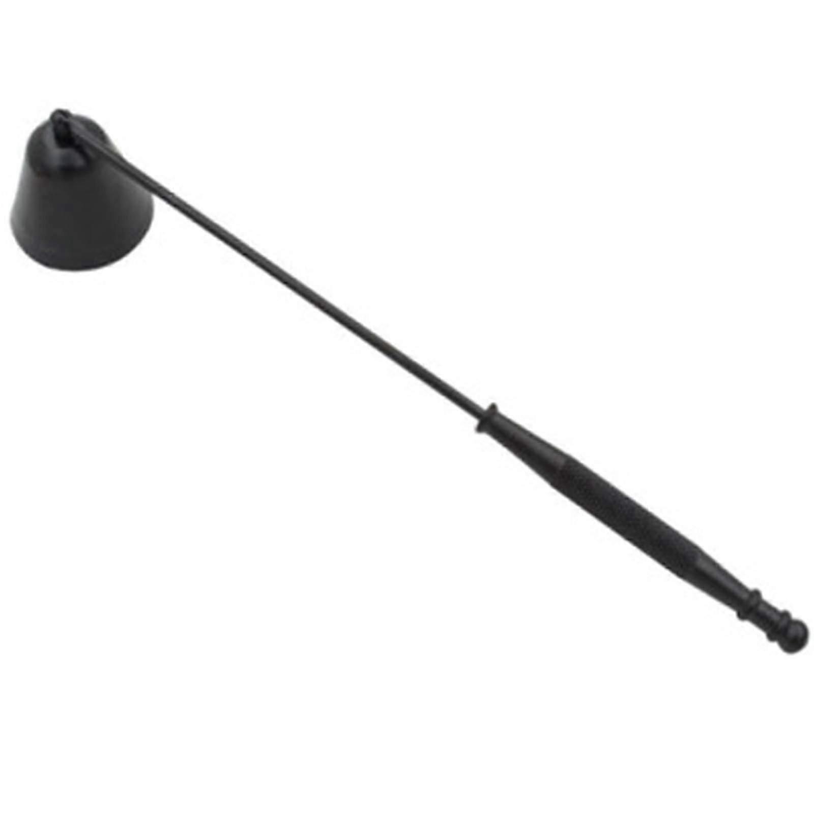Elegant Black Stainless Steel Candle Snuffer with Handle for Safe Wick Extinguishing