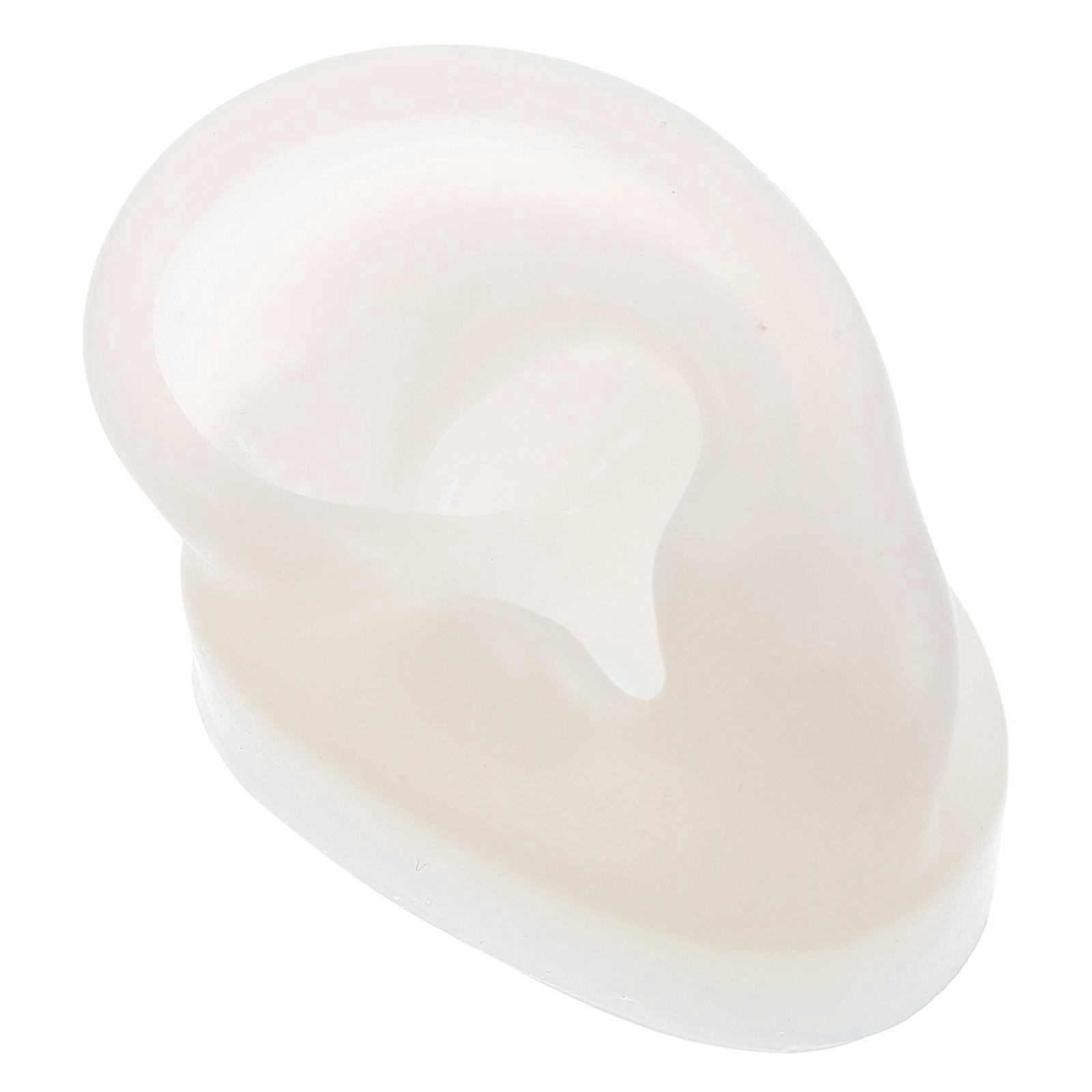 Simulated Human Ear Model for Training Use Made of Silicone White Color 6.5 x 4.2 Inches
