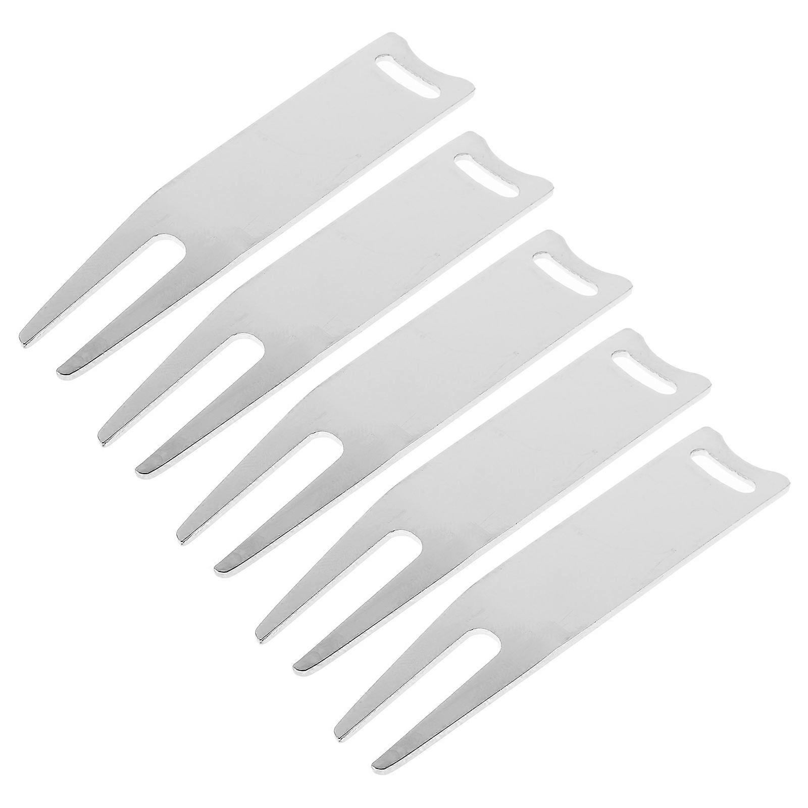 Silver Golf Divot Repair Tool for Precise Ball Marking 6Pcs Pack