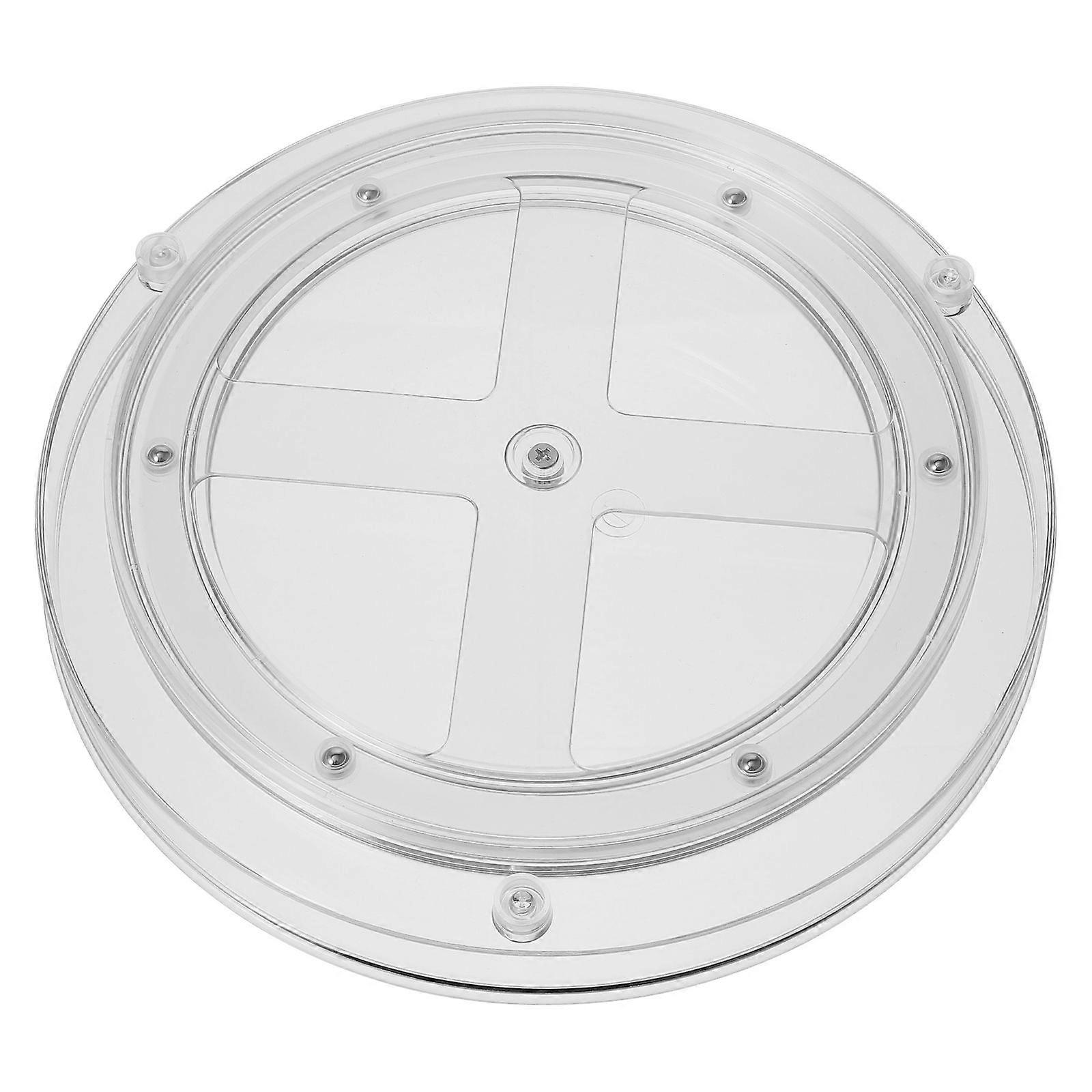 Multifunctional Rotatable Storage Rack Single Layer Transparent Organizer for Kitchen, Bathroom, and Dressing Table – Space Saving Design for