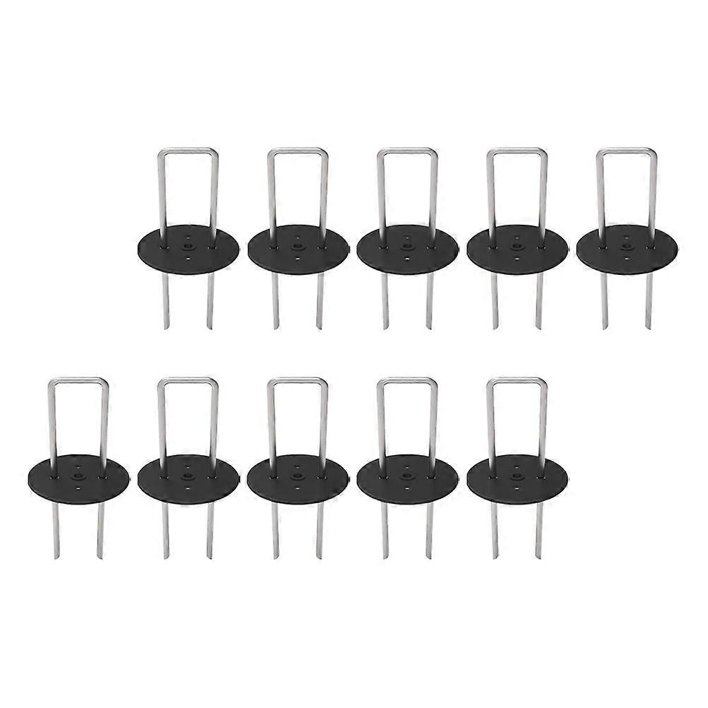 Gardening Staples 50Pcs Essential Tools For Gardeners To Secure Weed Barrier In Black Color 6X6Cm