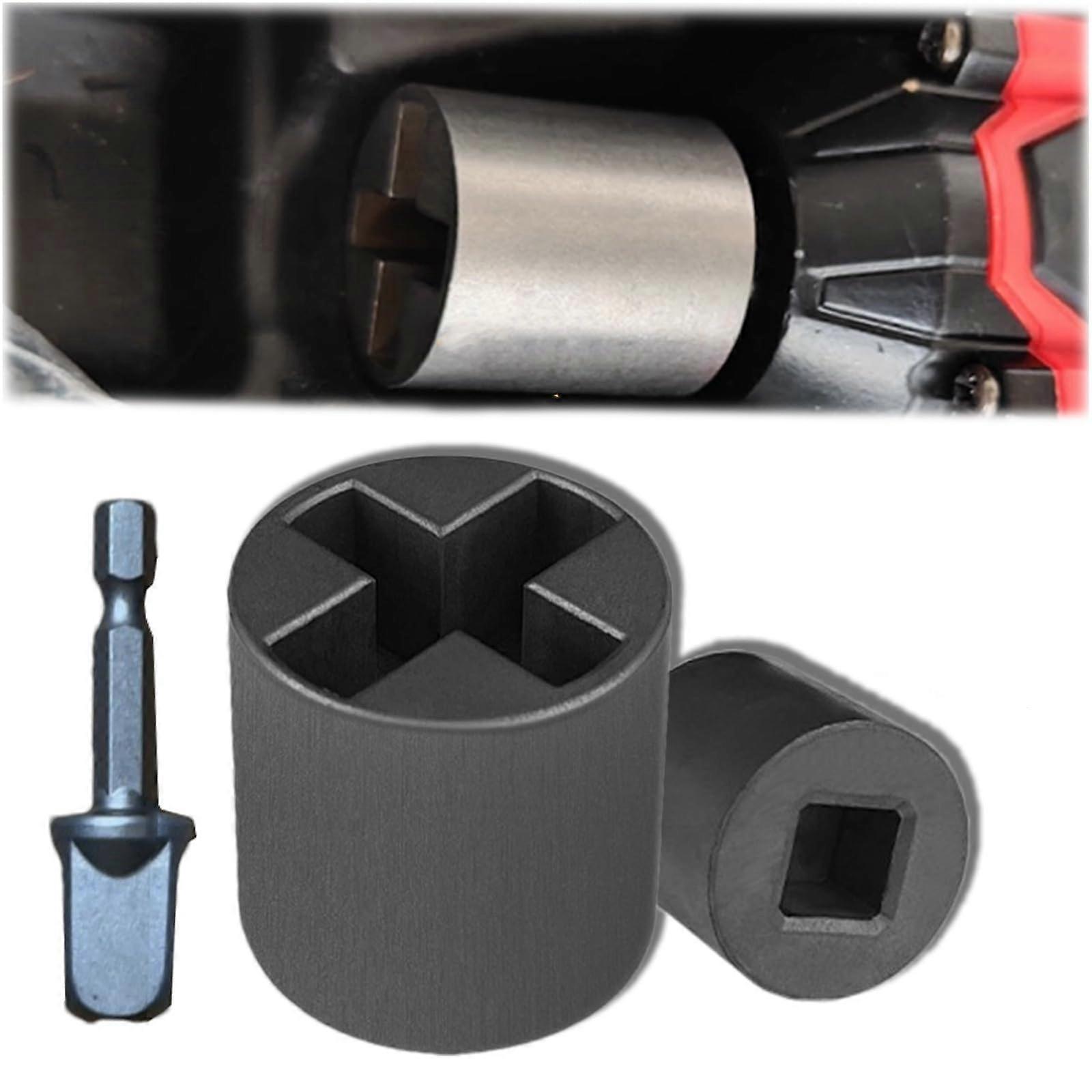 Universal Jack Socket Adapter Hand Drill Heavy-Duty Socket Converter Scissor-Jack Rust-Resistant Steel Tire Change Tool