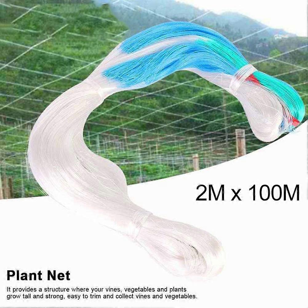 Plant Support Net 2M X 100M Fruit Support Trellis Plant Net Cover Climbing Bracket Pea Net Cover Planting Tools