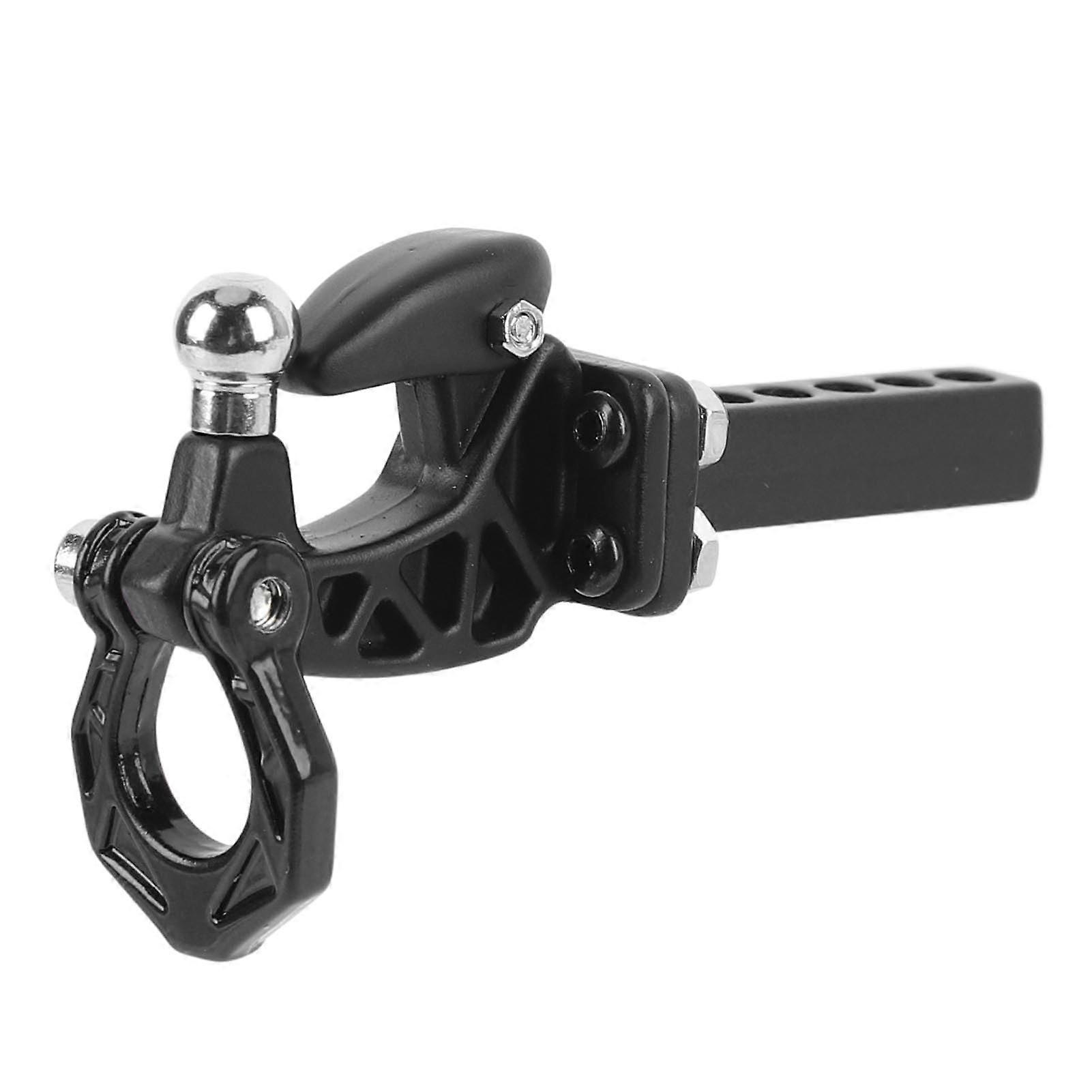 RC Crawler Trailer Hook - Aluminium Metallanhängerkupplung for SCX10 RC Crawler Accessories, Black, Durable and Lightweight