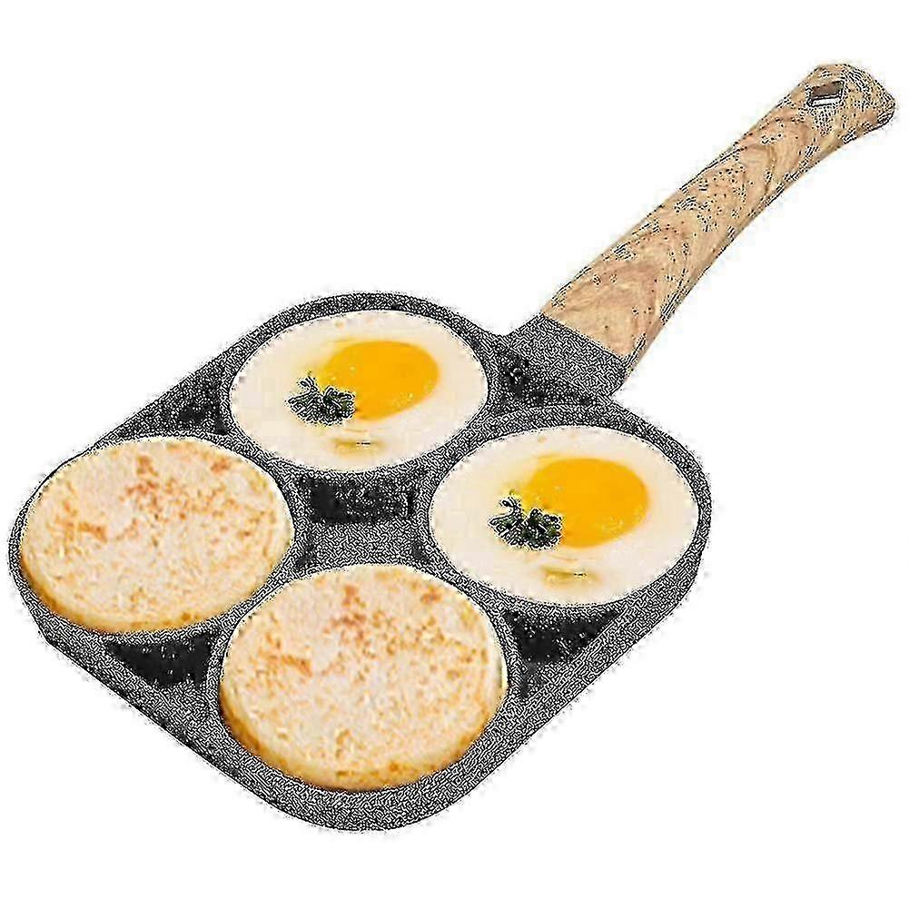 Non-Stick 4-Hole Egg Frying Pan for Induction Pancake Maker