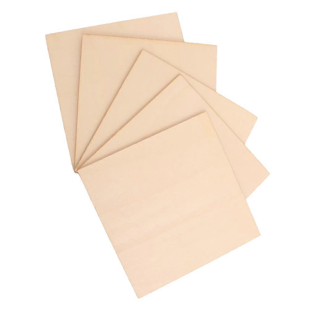 Light Yellow Wood Sheets for DIY Projects with Smooth Surface Easily Cut 5pcs