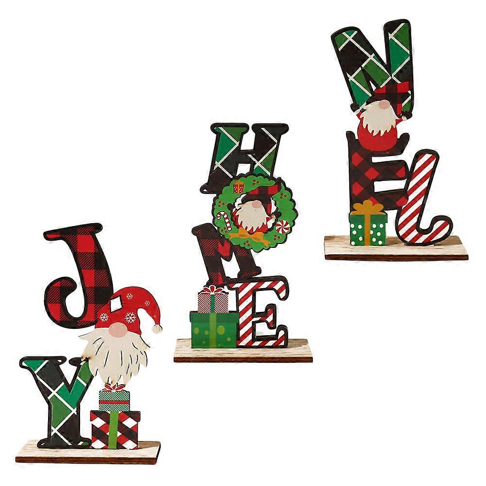 Christmas Table Ornaments, Chic Wood Art for Gathering Spaces, Add Festive Charm