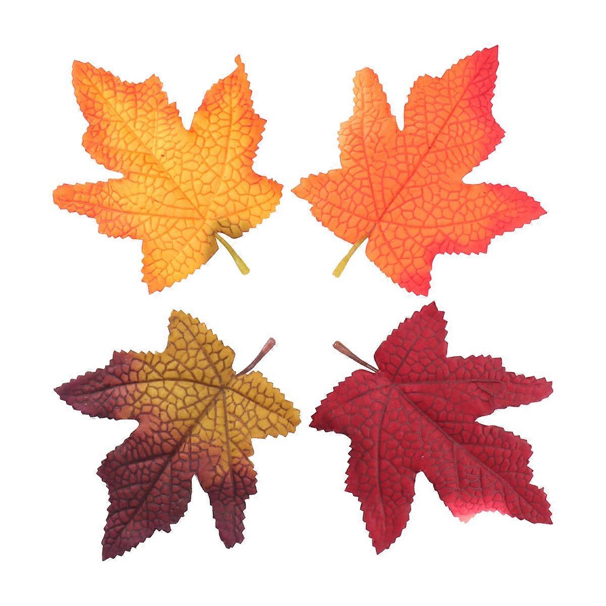 Maple Leaf Decoration for Parties and Holidays Made of Plastic in Assorted Colors 14 5x12 5cm