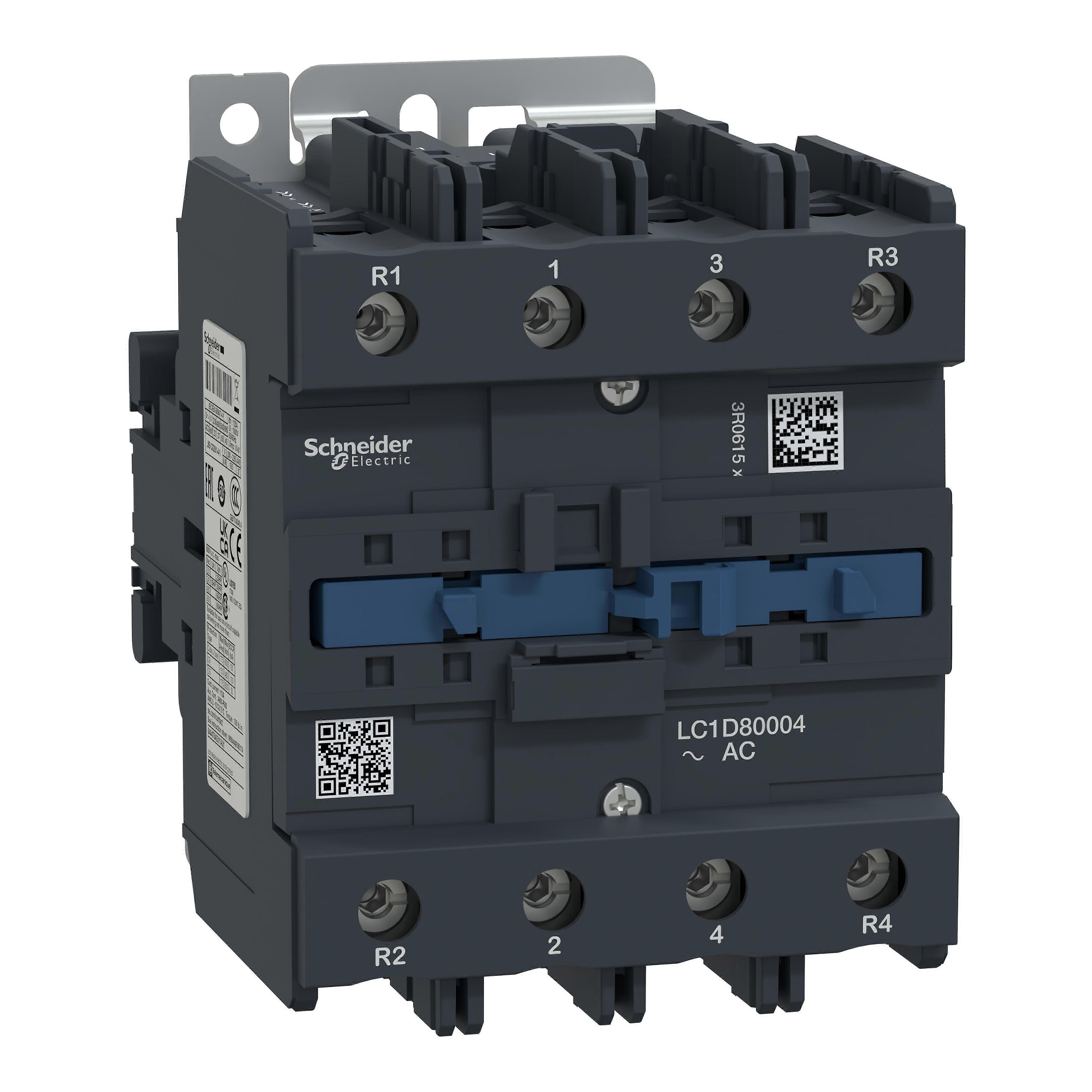 Schneider Contactor 80a 230v Ac Coil 4 Pole Tesys D Lc1d80004p5