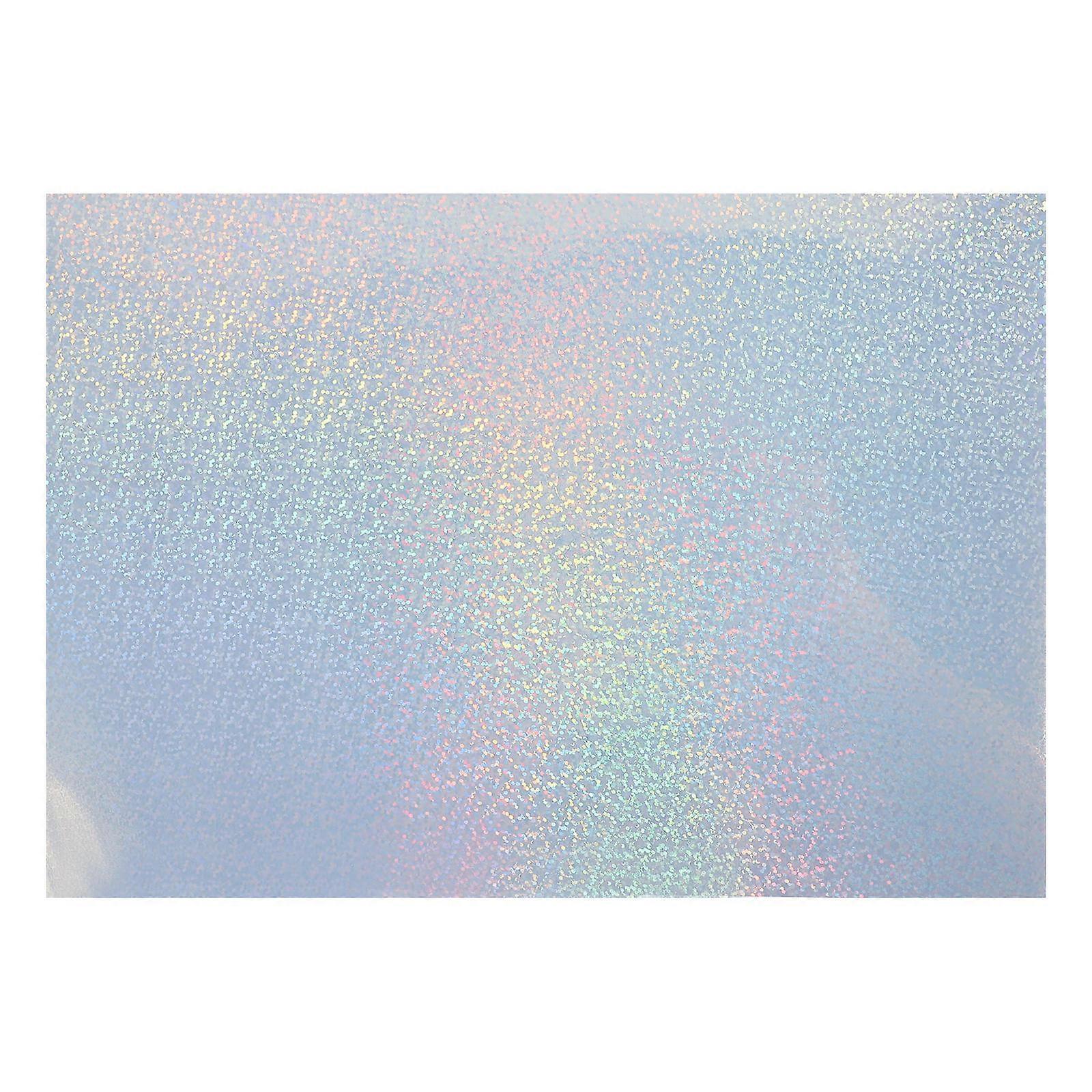 Decorative Holographic Craft Vinyls For DIY Projects 20 Sheets Adhesive Stickers In Silver Ideal For Shapes On Cups And Banners