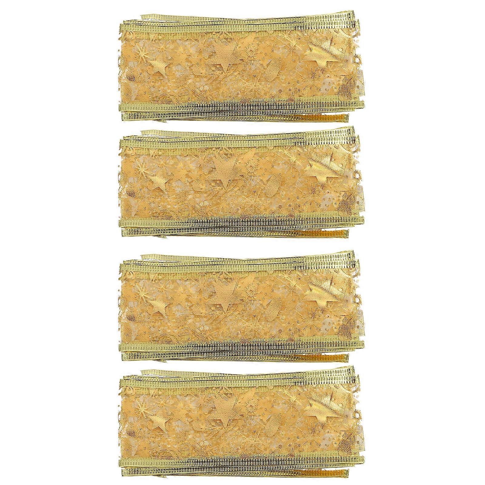 Craft Making Ribbon 4 Rolls Christmas Design Decorative Ribbon For And Party Planners