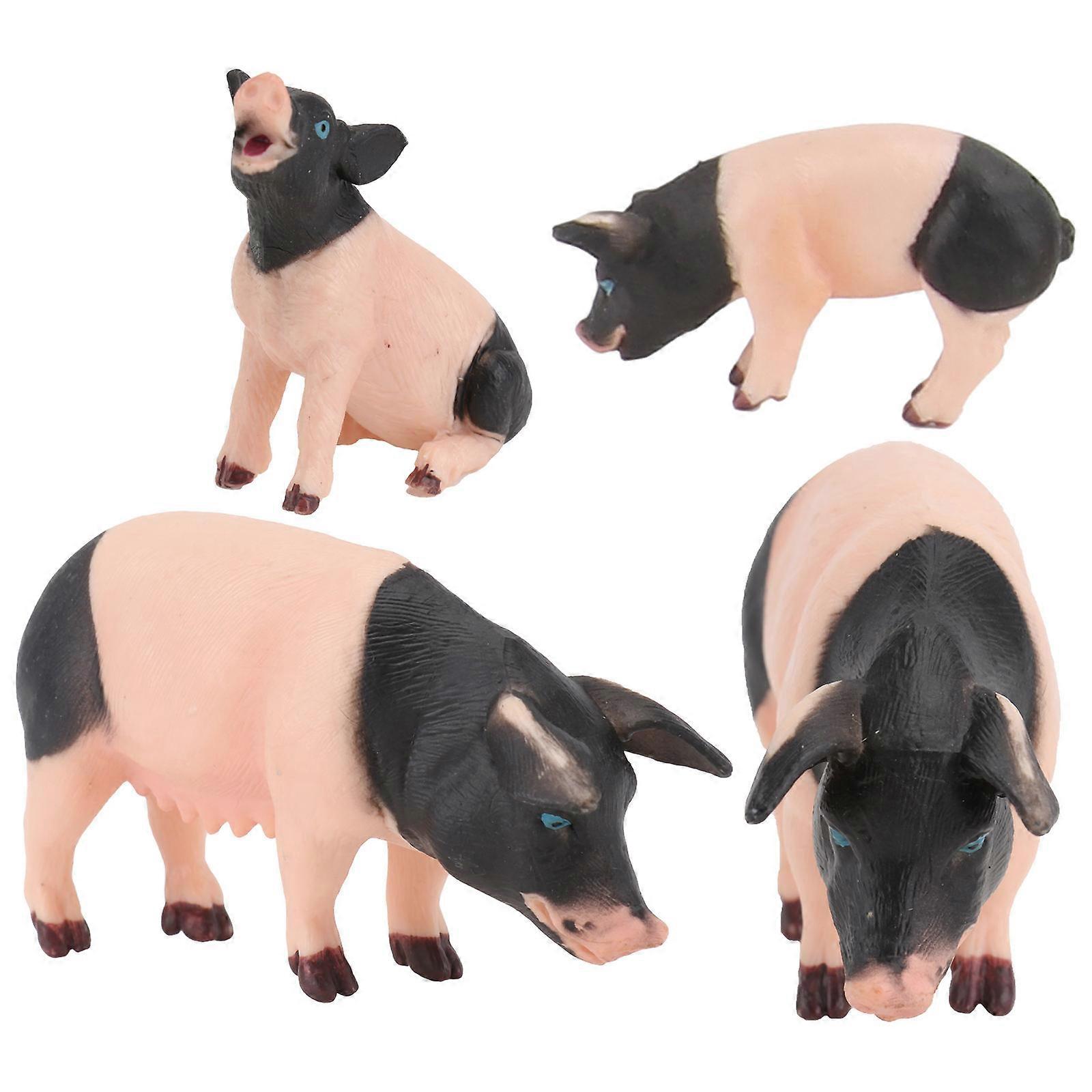 Mini Pig Model Toys for Kids Playing Assorted Color PVC Realistic Animal Figures