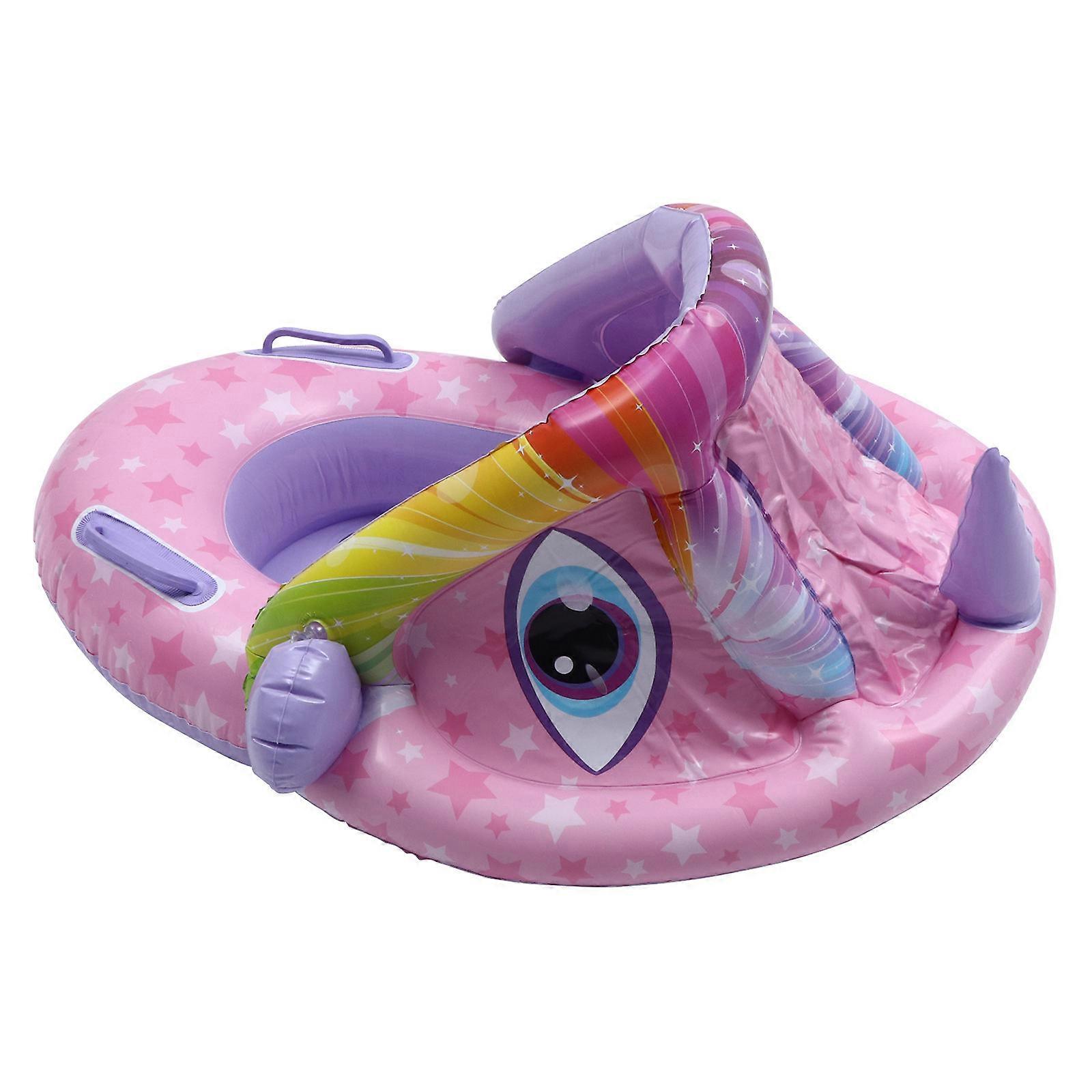 Swimming Floating Ring Mat Supportive Handles Babies Beach Time Use 1Pcs