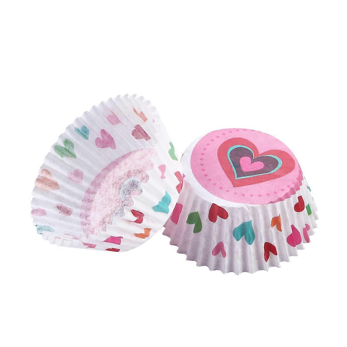 100 Pcs Round Thicken Cupcake Paper Cups Heat Resistant Perfect For Holiday Parties Assorted Color Non-stick