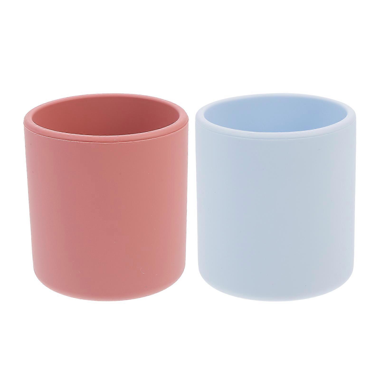 Ergonomically Designed Silicone Cups For Kids And Babies Daily Use 2Pcs Safe And Durable Drinking Training