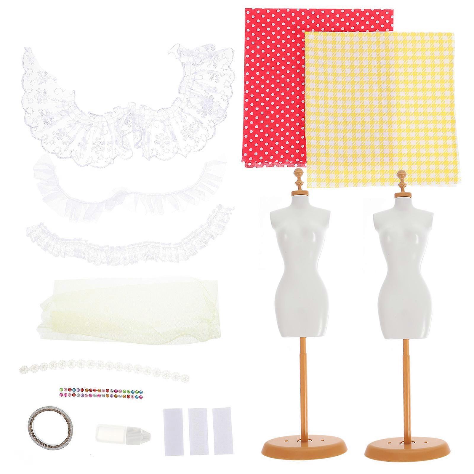 子供用ソーイングキット1セットファッションデザイナーキット女の子のアソートカラーDIYソーイング創造性刺激