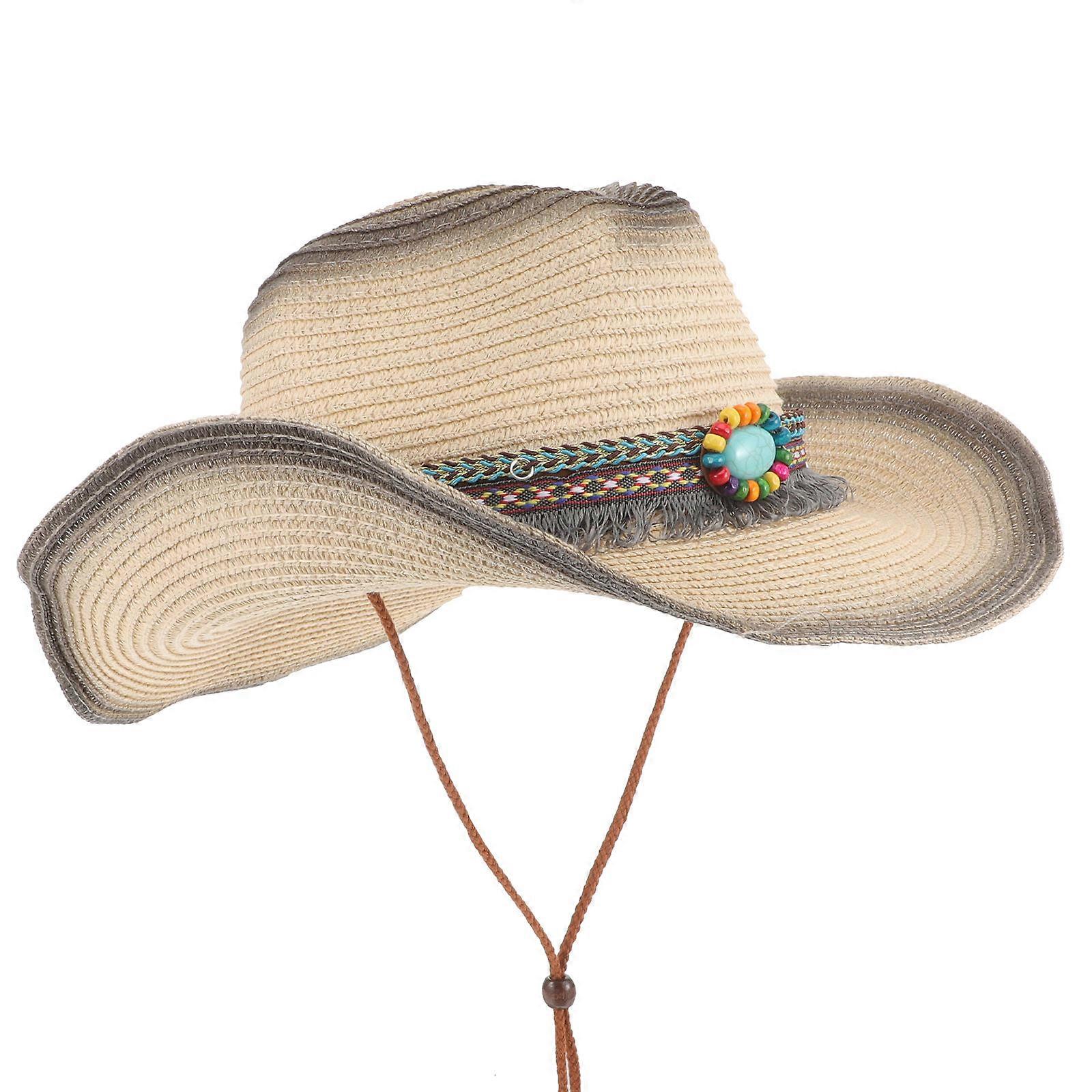 Stylish Women's Cowboy Hat Designed For Beach Outings And Fishing With Unique Assorted Color And Sun Protection 1Pack