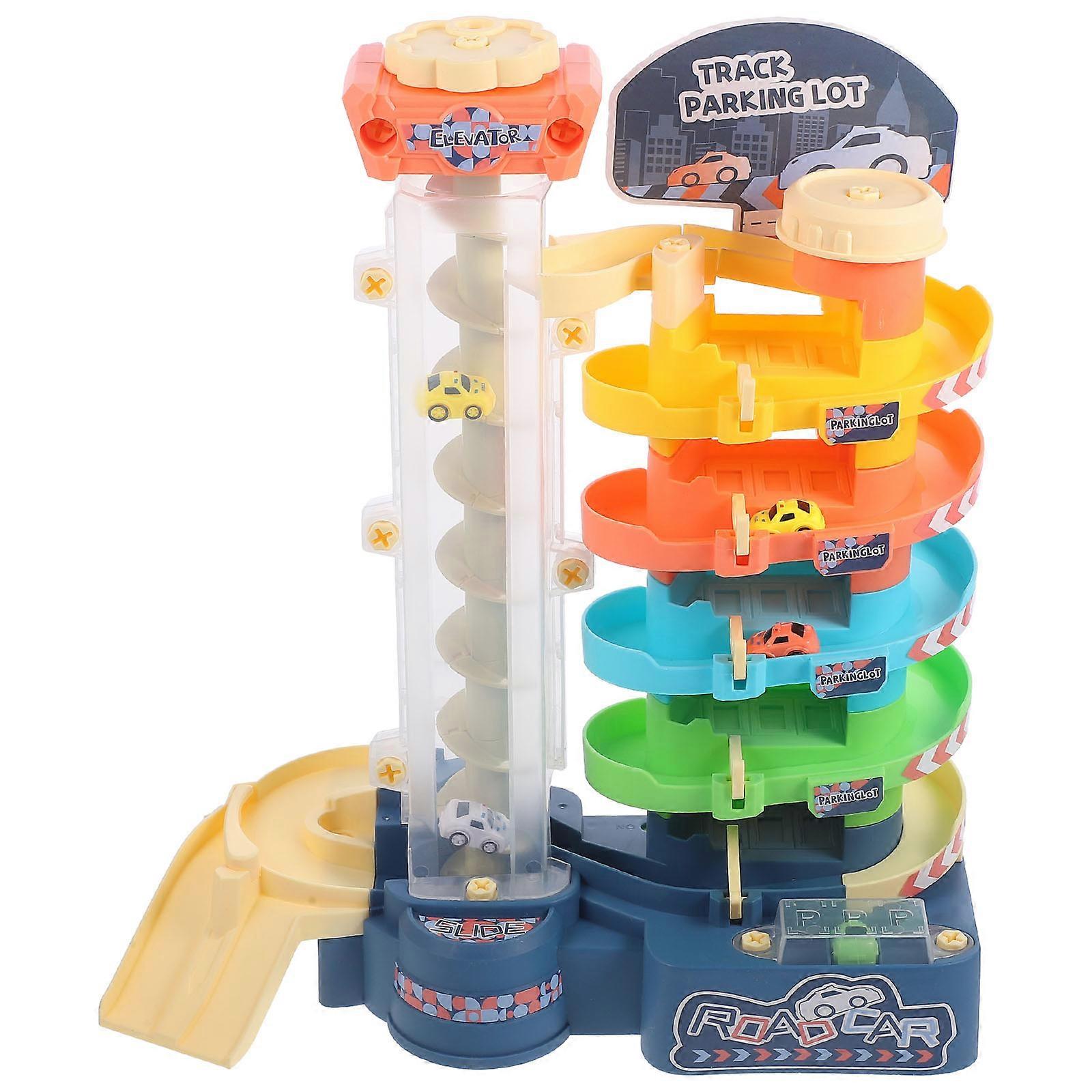 Car Toys Track Parking Building Multifunctional Design For Toddlers Assorted Color Educational Toy 1 Set