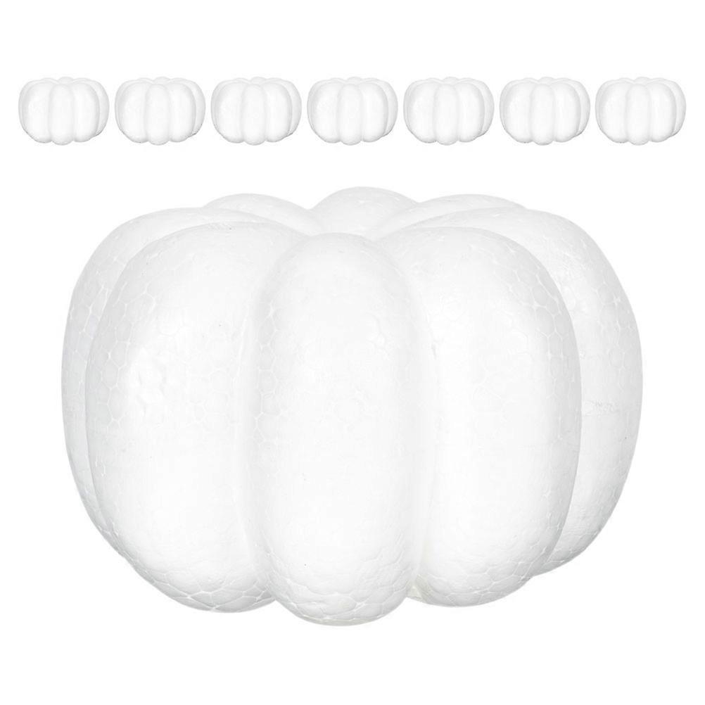DIY Foam pumpkins for Kids Crafts White Artificial Mini Decorations for Fall Table Harvest Scene 8pcs
