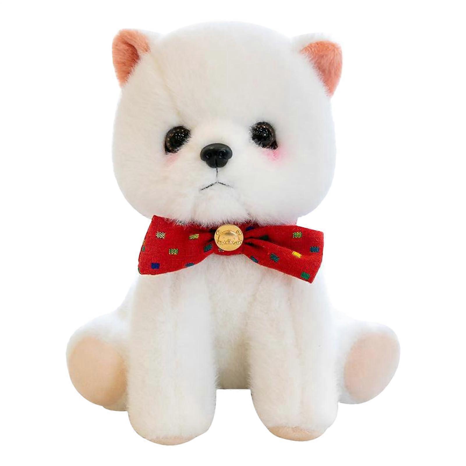 Dog Plush Toy - Plush Dog Toy With Bow Tie, Soft Stuffed Puppy Doll, 23 cm / 9 in, For Pets