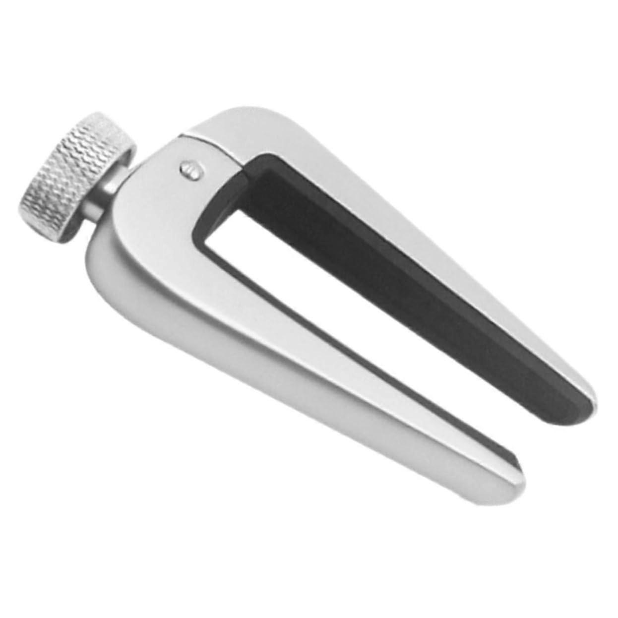 12-String Guitar Capo - Bass Guitar and Ukulele Accessories Set, Imported Silicone, Silver, for Acoustic and Classical Guitars