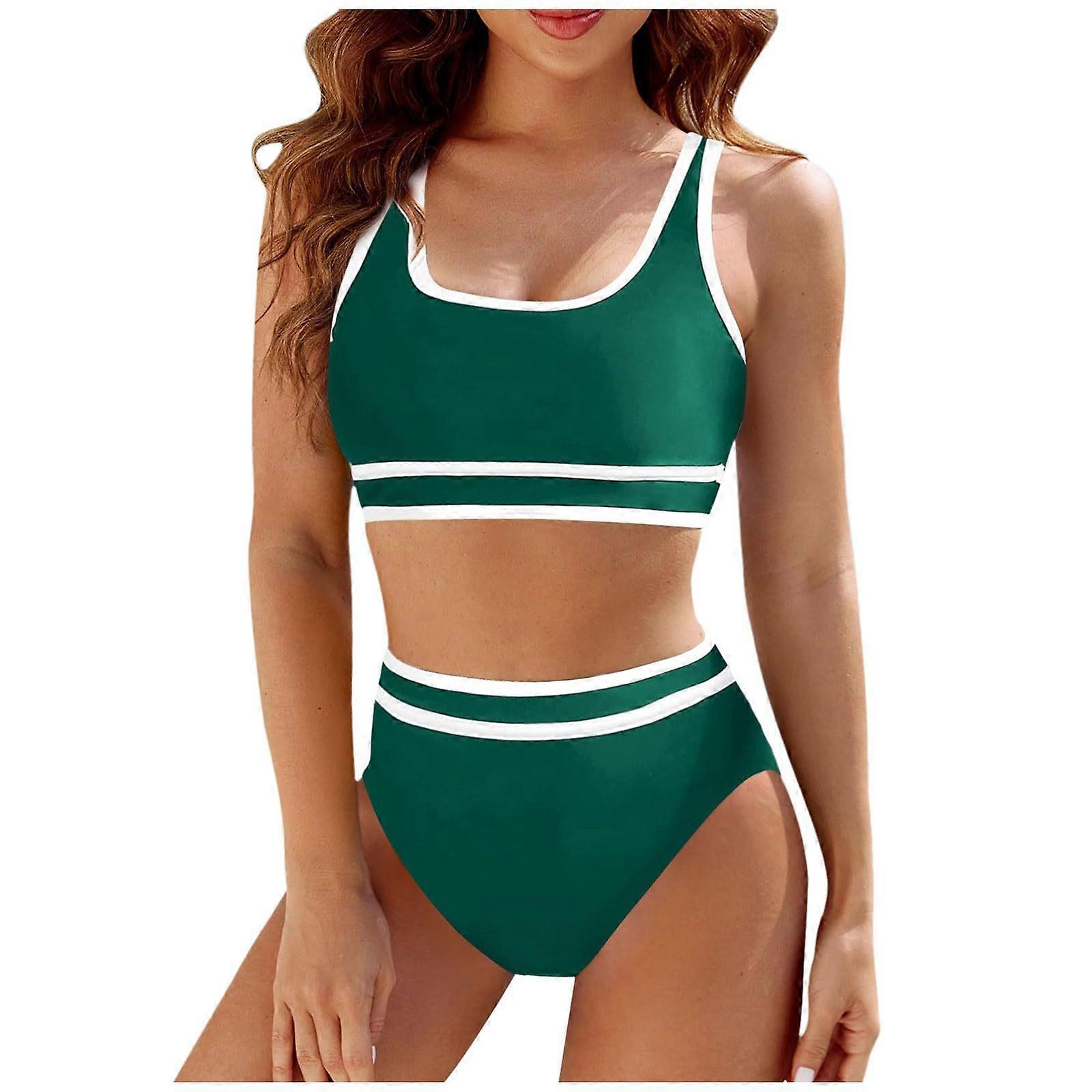 Bikini Women's Set Push Up Sport Bikini Sets Soft Padded TwoPiece Swimsuit Green Size L