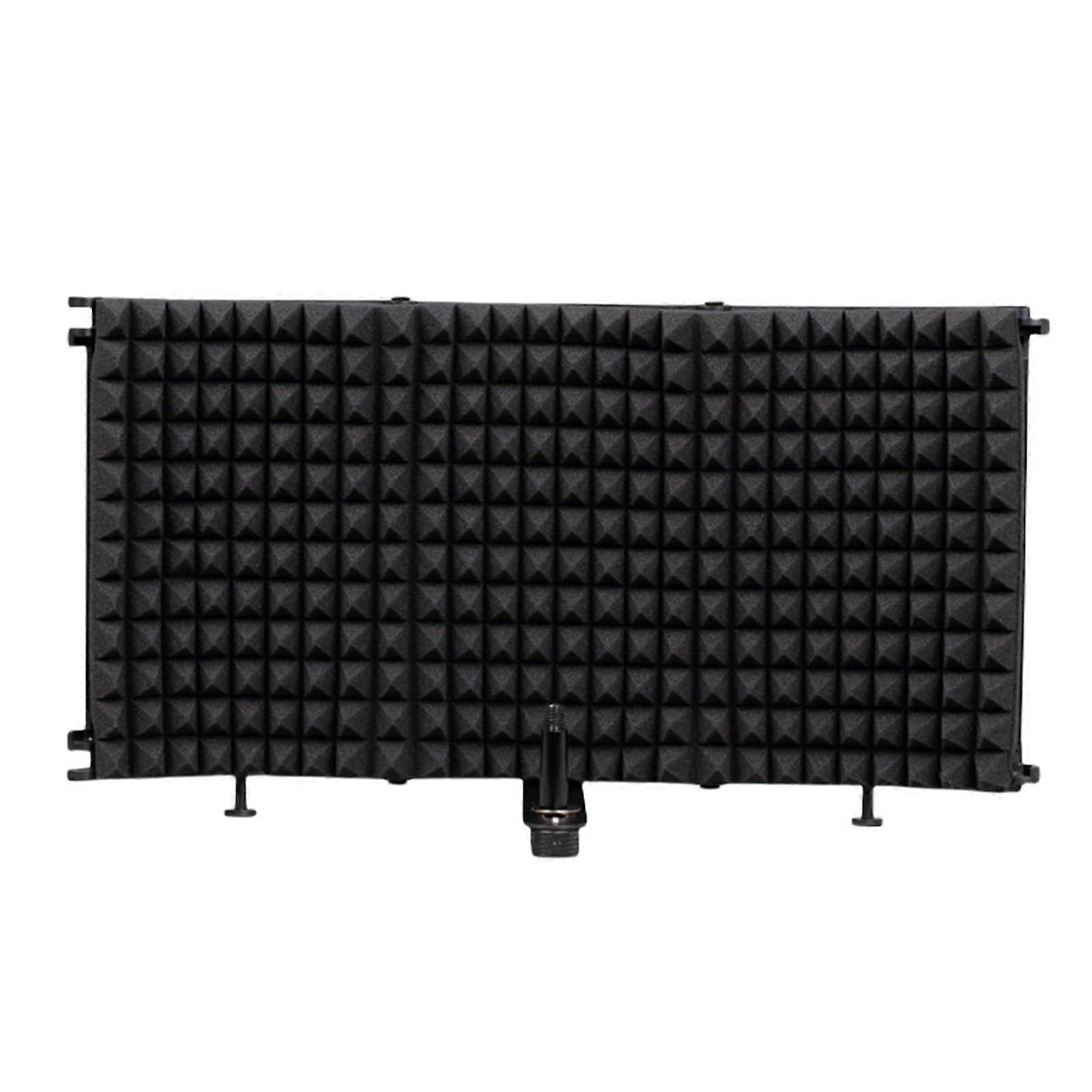 Foldable Microphone Isolation Shield For Desk, Portable Sound Absorbing Panel For Studio Recording, Clear Vocal Clarity