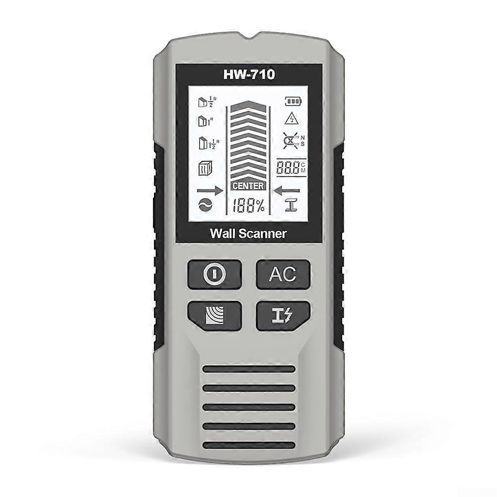 Handheld LCD Display Wall Metal Detector Bolt Finder for Wood/Metal/Cable/Circuit in Walls, 174 x 76 x 41mm (Grey)
