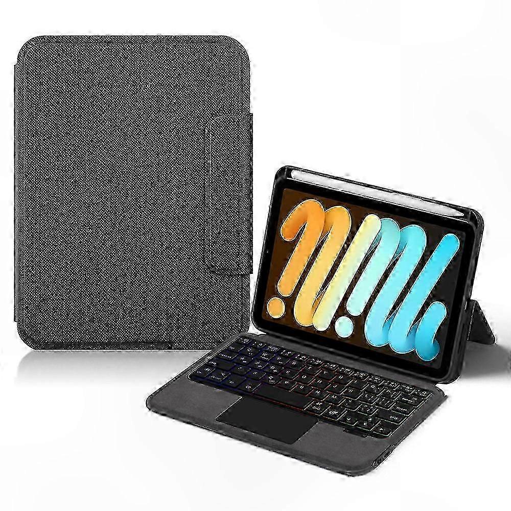 Backlit Bluetooth Keyboard with Leather Case for 2024  Mini-Compatible Models