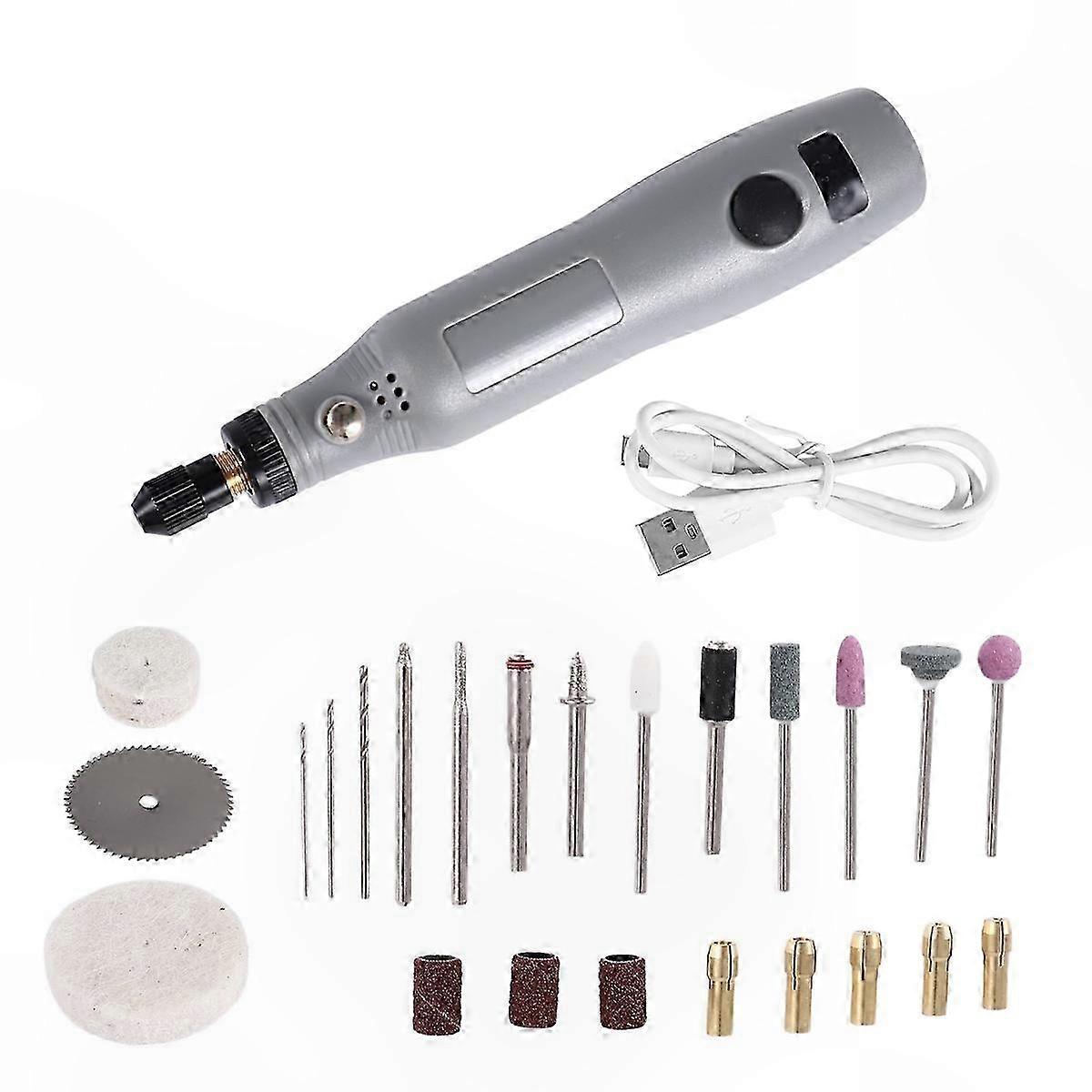 Mini Drill Grinder Rotary Tool Set for Hobby Craft Modeling Polishing Drilling 10W