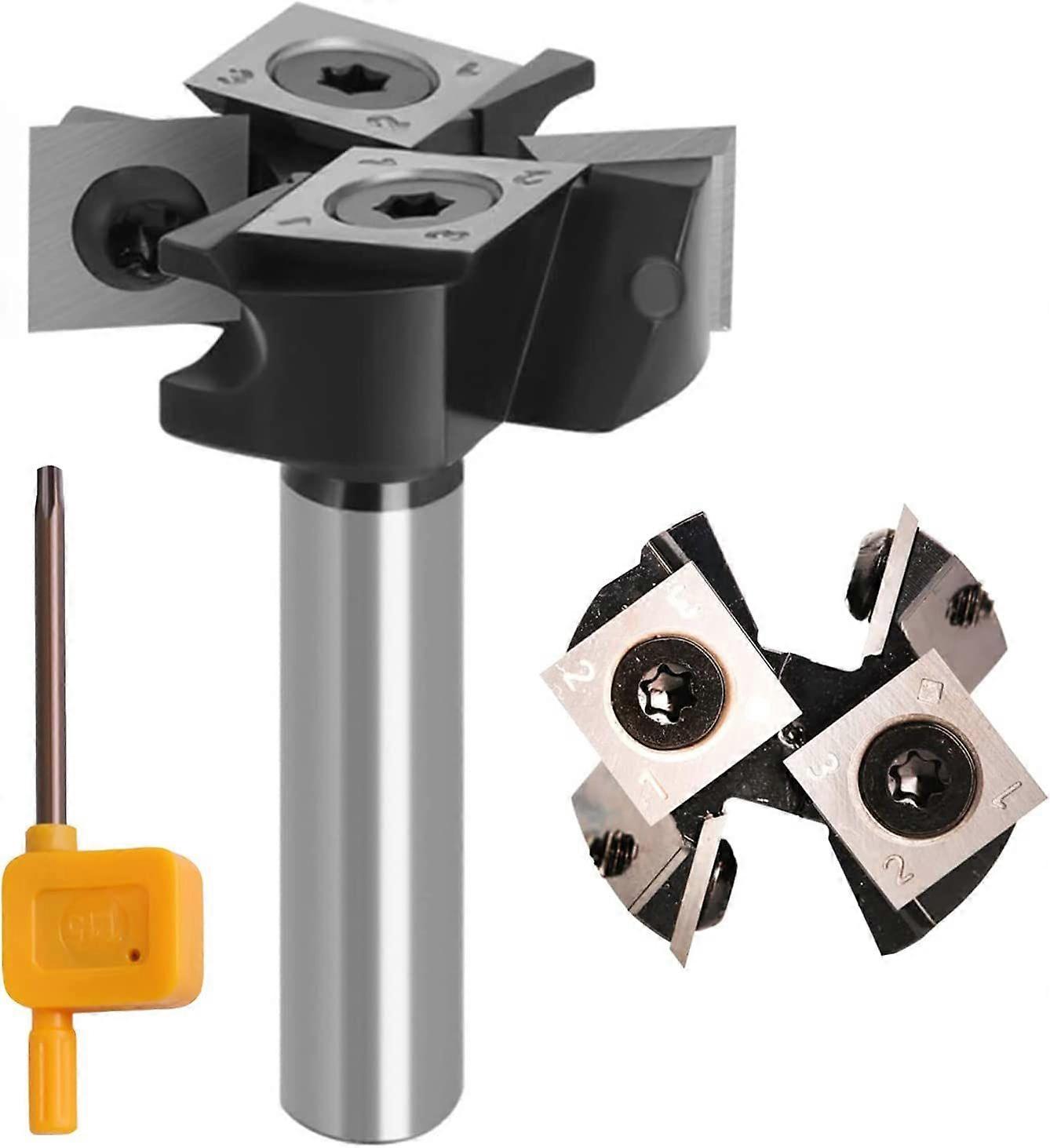 Carbide Slab Flattening Router Bit - 1/2" Shank Planing Tool (1-Piece)