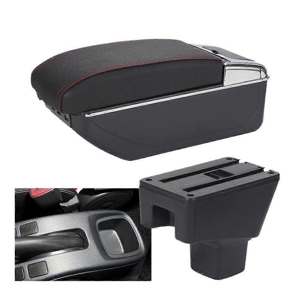 Auto Armrest Box Car Armrest For Suzuki For SX4 Armrest Box Interior Parts Storage Box Car Accessories Center Armrest B1 Black Red with Interface
