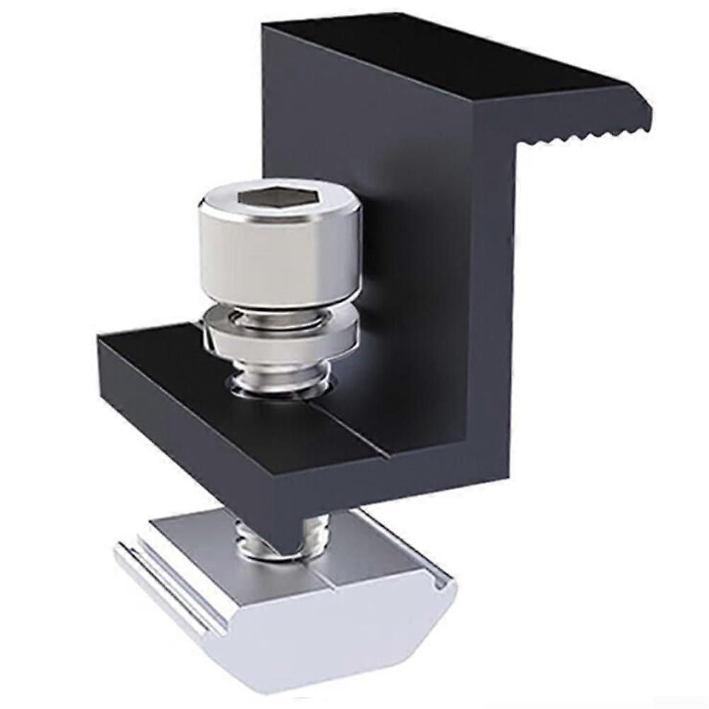 End Clamp and Mid Clamp for Solar Modules - 4x30mm Aluminum Mounting Brackets, Compatible with Standard Solar Panels