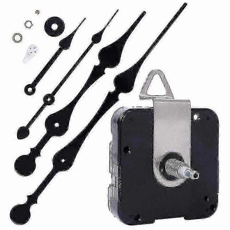 Quartz Clock Movement Kit with Long Spade Hands, High Torque Motor Shaft for Crafting and DIY Projects