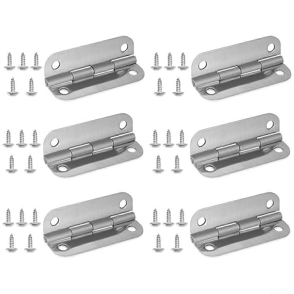 Cool Box Hinges Pack of 6, Flat Opening Cooler Hinges for Igloo Ice Chests 64x32x1.5 mm, Compatible with Hinged Cool Boxes