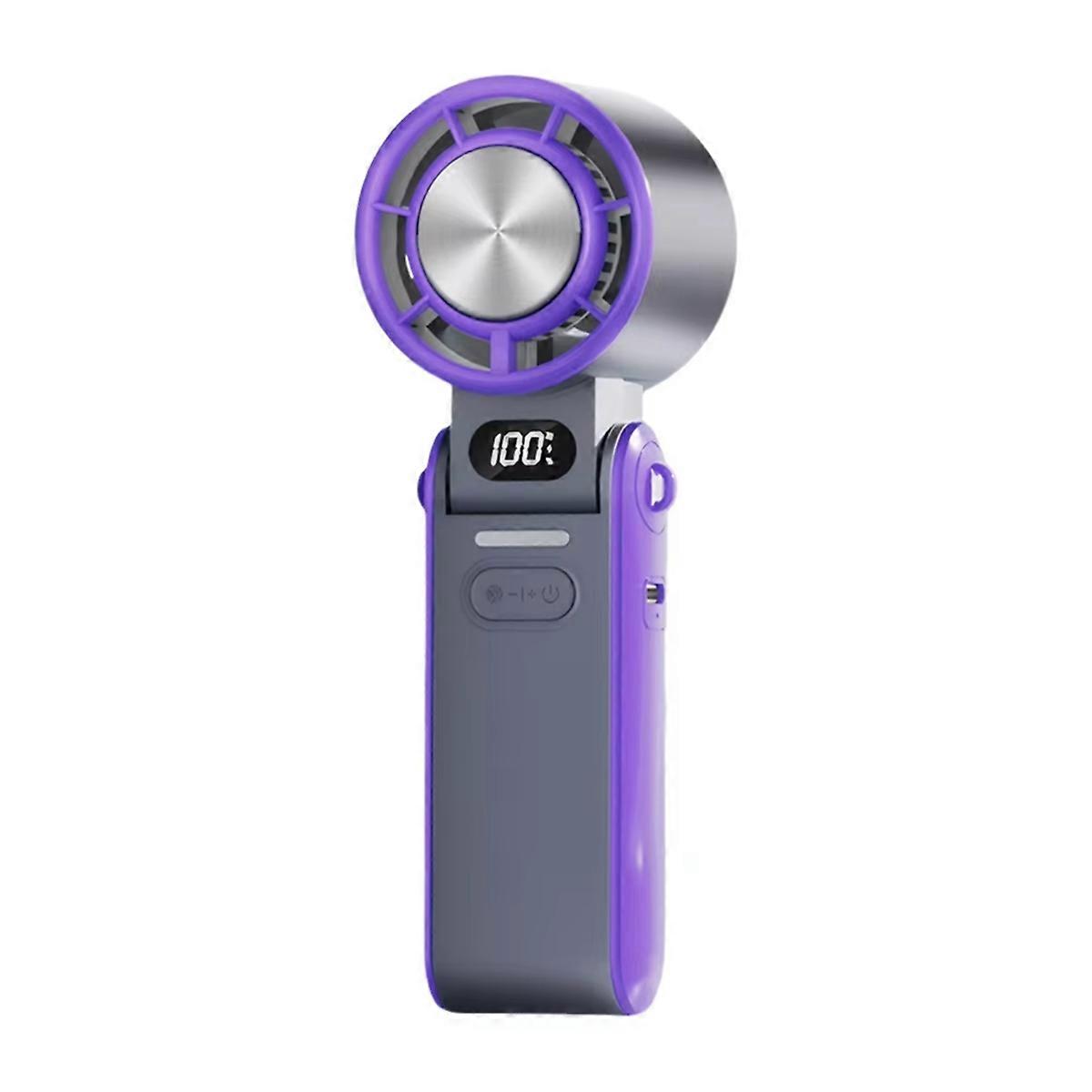 Portable Foldable Handheld Fan, 3600mAh Battery, 100-Level Speed Control, High-Speed Turbo, Outdoor