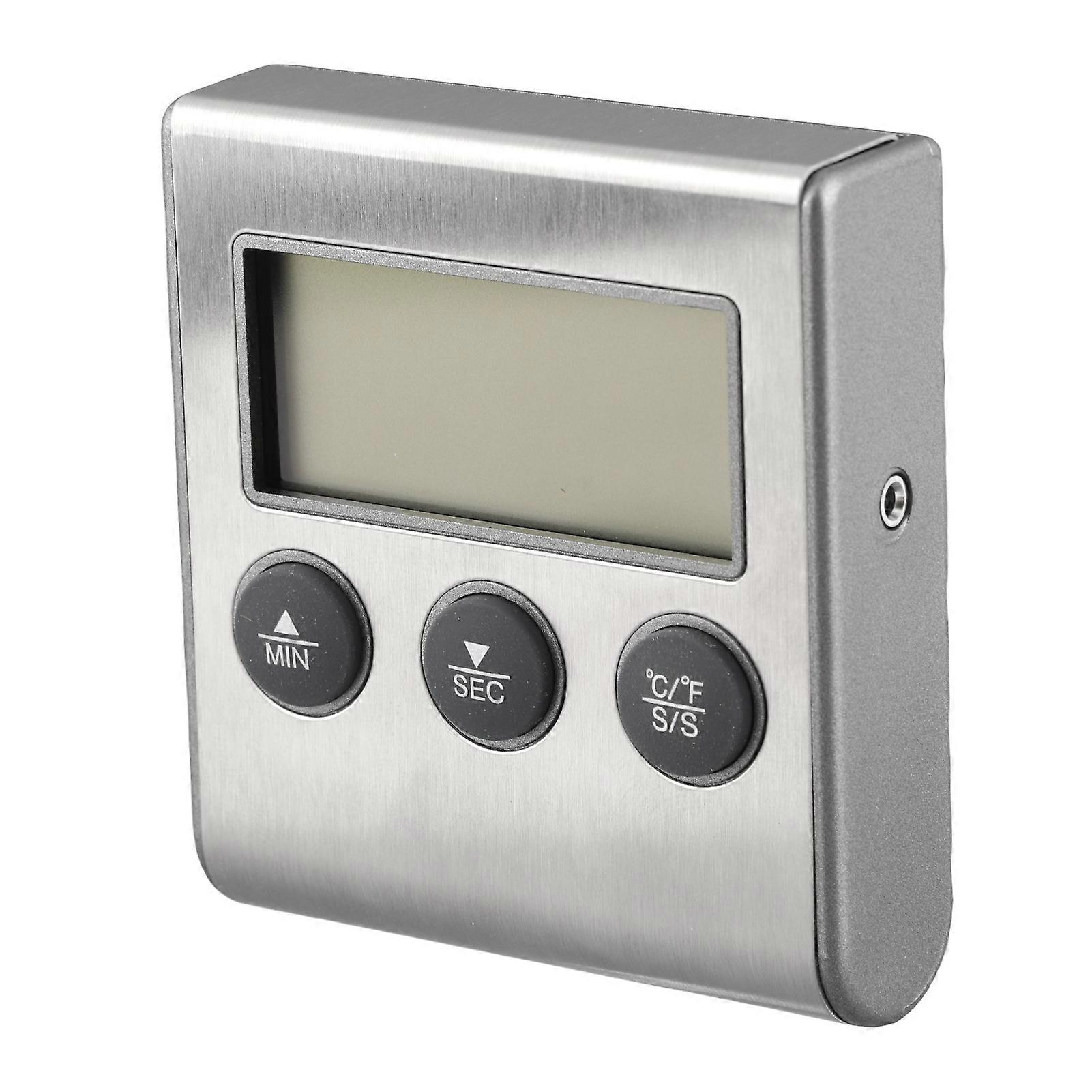 Digital BBQ Meat Thermometer with Timer, 8.3x1.9x8.3cm, ABS