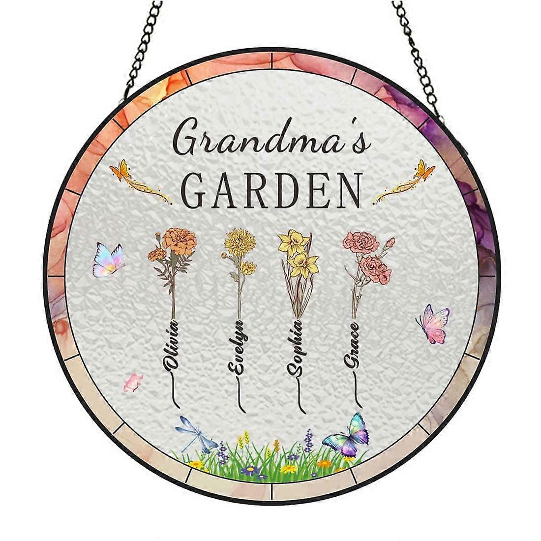 Stained Glass Window Suncatcher, Family Portrait from Photo Ornament