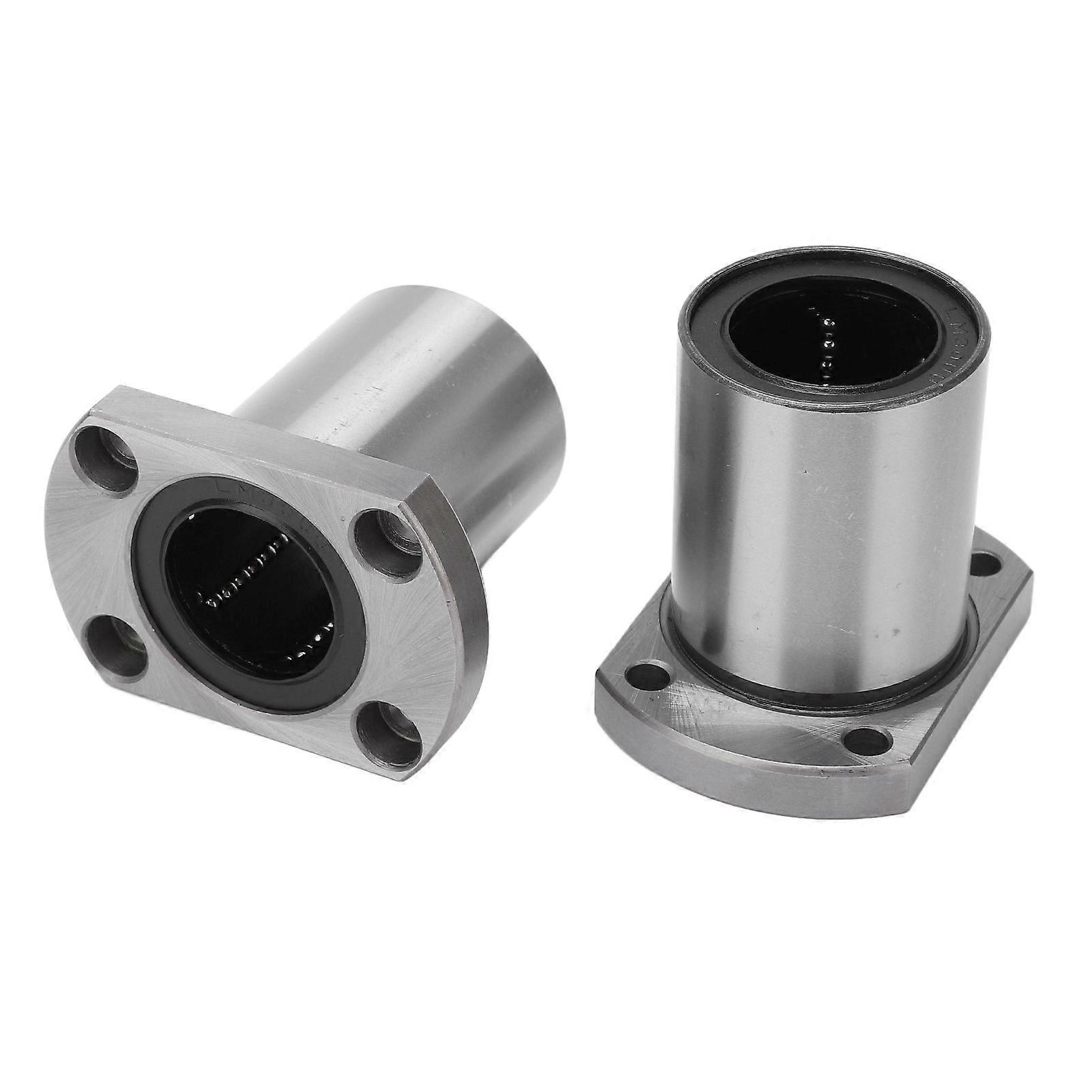 2Pcs Flange Linear Bearing Low Operating Load Smoothly Rotation Point Contact Linear Bearing Replacement