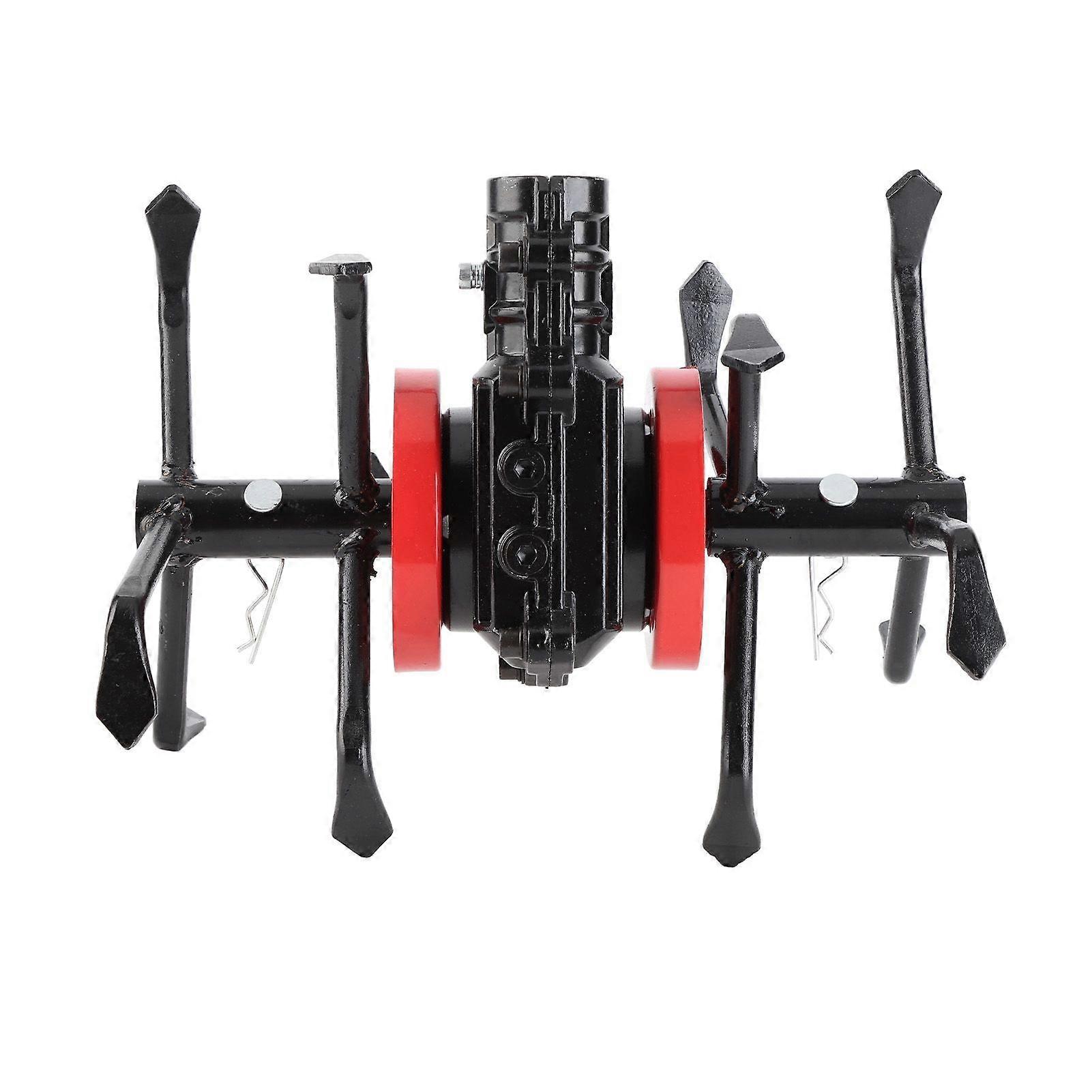 Cultivator Tool Wheel Aluminum Iron Alloy 6 Claw Multi Purpose Garden Deep Tilling Wheel for Grass Mowing Soil Loosening 26mm 9 Tooth