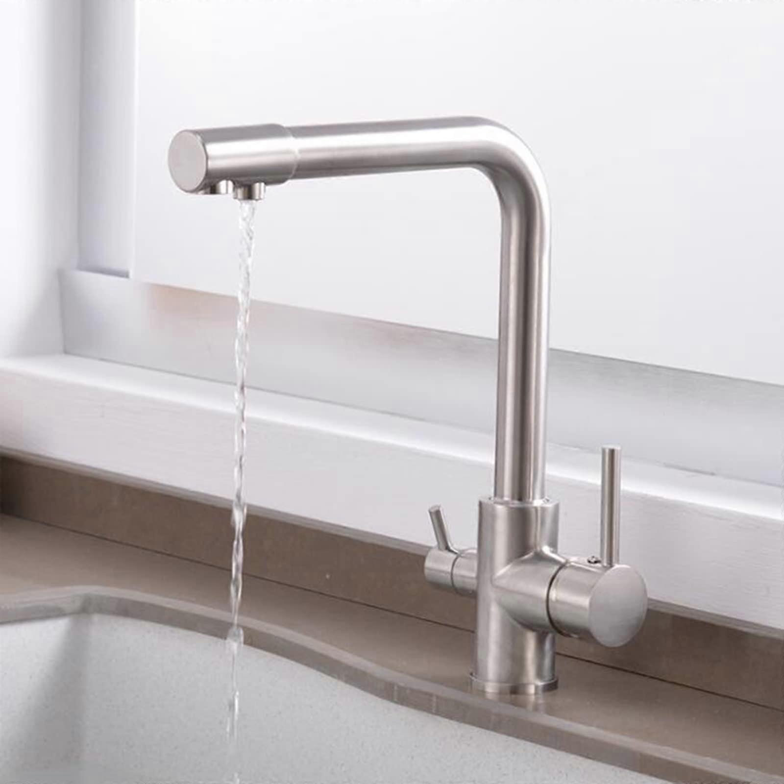 3 Way Brass Water Purifier Faucet for Hot and Cold Water 360° Swivel Drawing Color Model