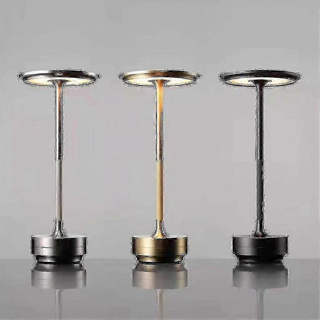 USB Rechargeable Dimmable Cordless Waterproof Metal Table Lamp - 1pc