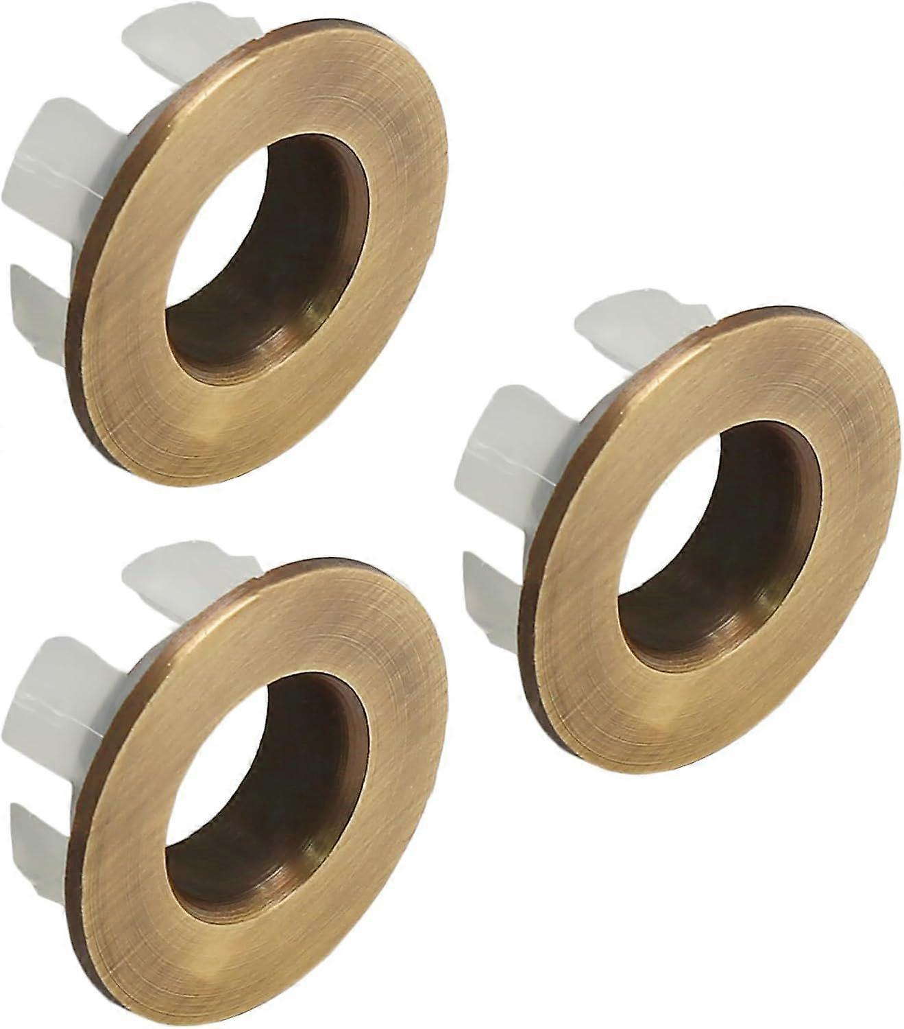 SeraphinaT 3pcs Brass Sink Overflow Trim Ring Basin Overflow Ring, Kitchen Sink