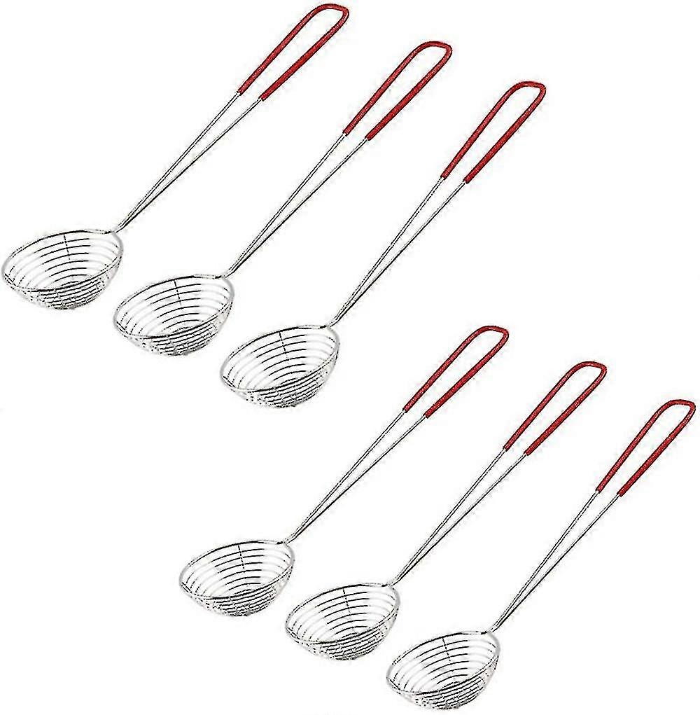 Hot pot strainer, pack of 6, fine mesh, durable and good grip